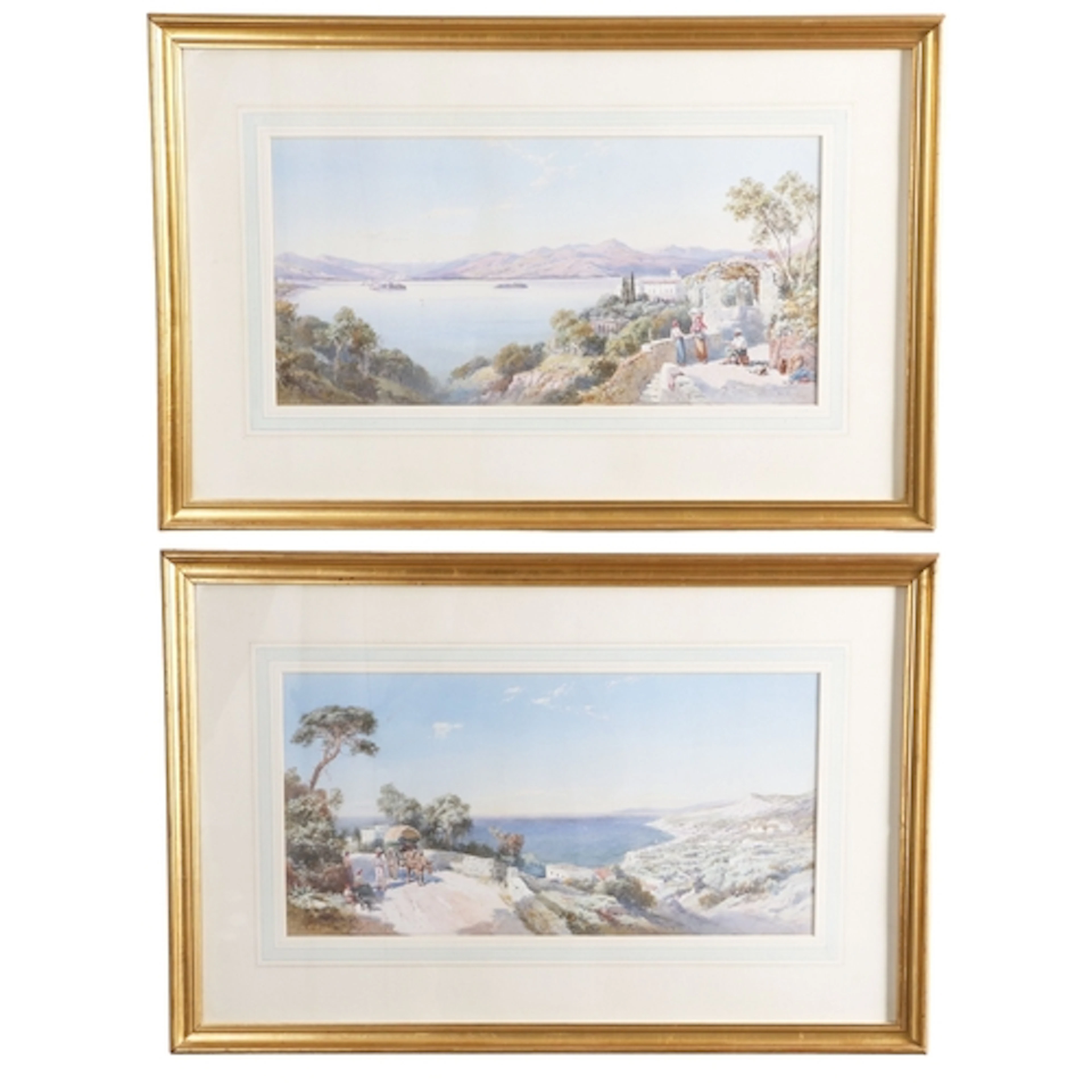 CHARLES ROWBOTHAM (1826-1904). ISCIA, BAY OF NAPLES; THE BOR...