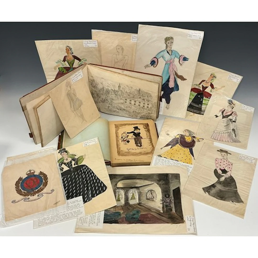 A folio of watercolour paintings - S. Conyn (Belgium, actove...