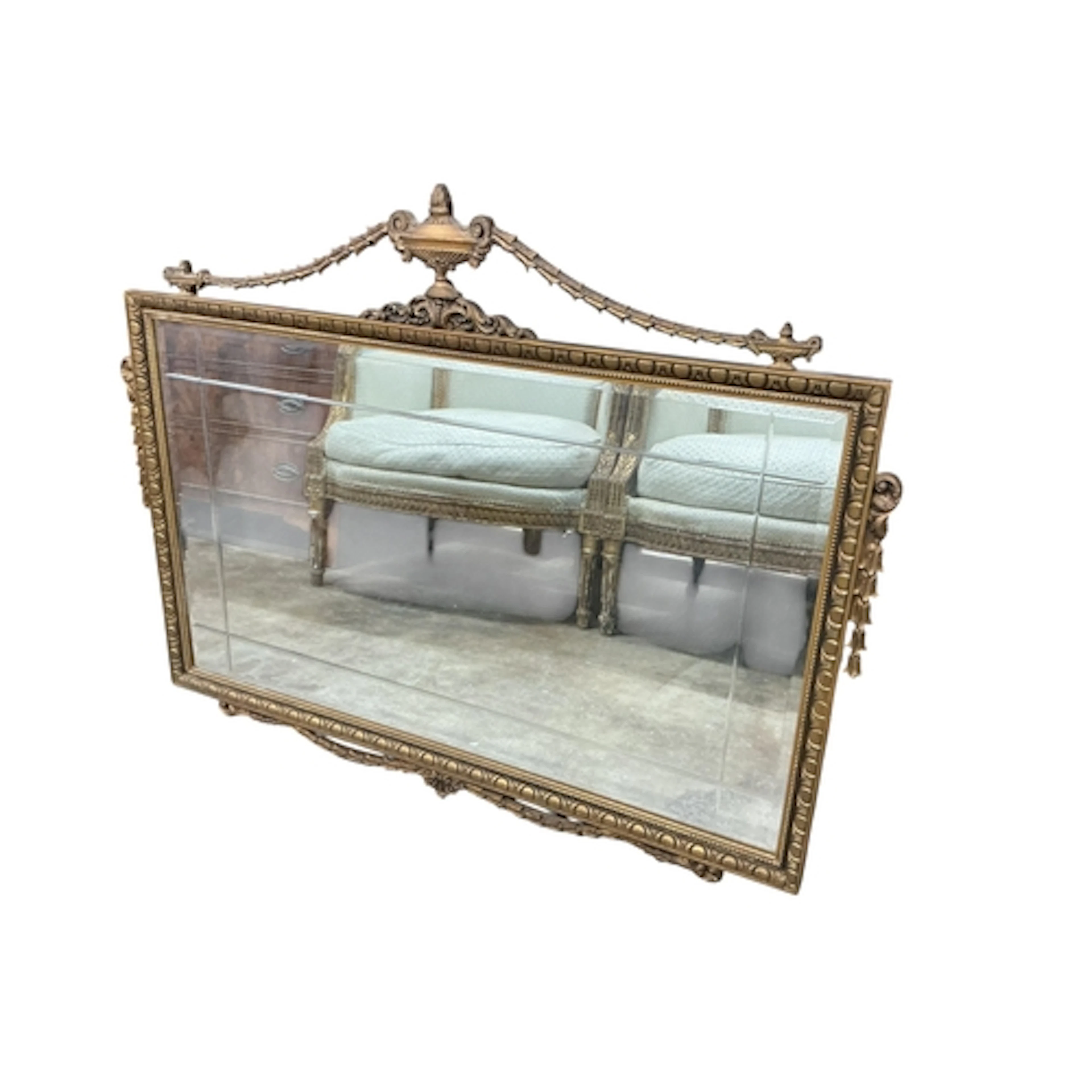 A George III style gilt composition wall mirror, width 98cm,...