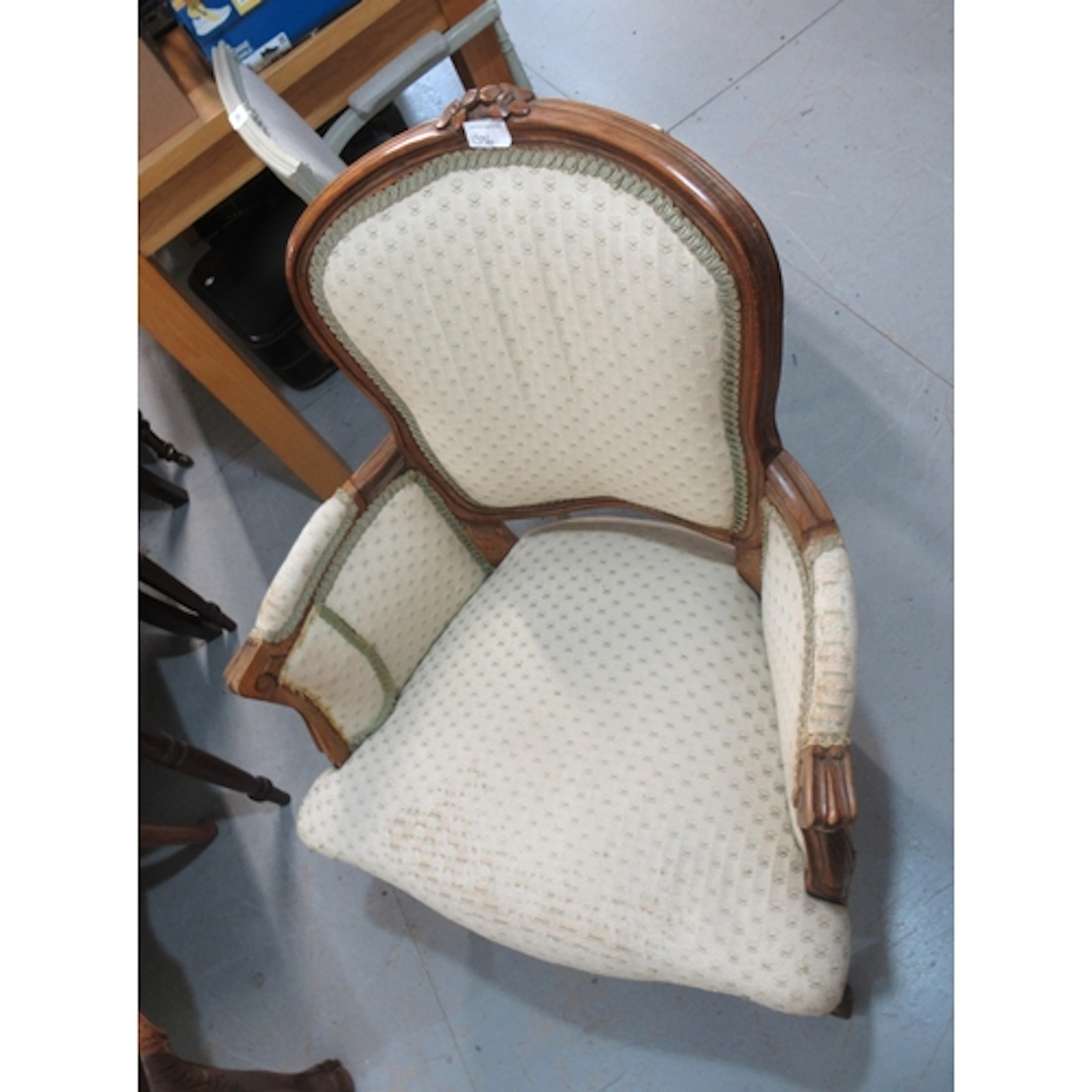 Painted French directoire style chair, together with another...