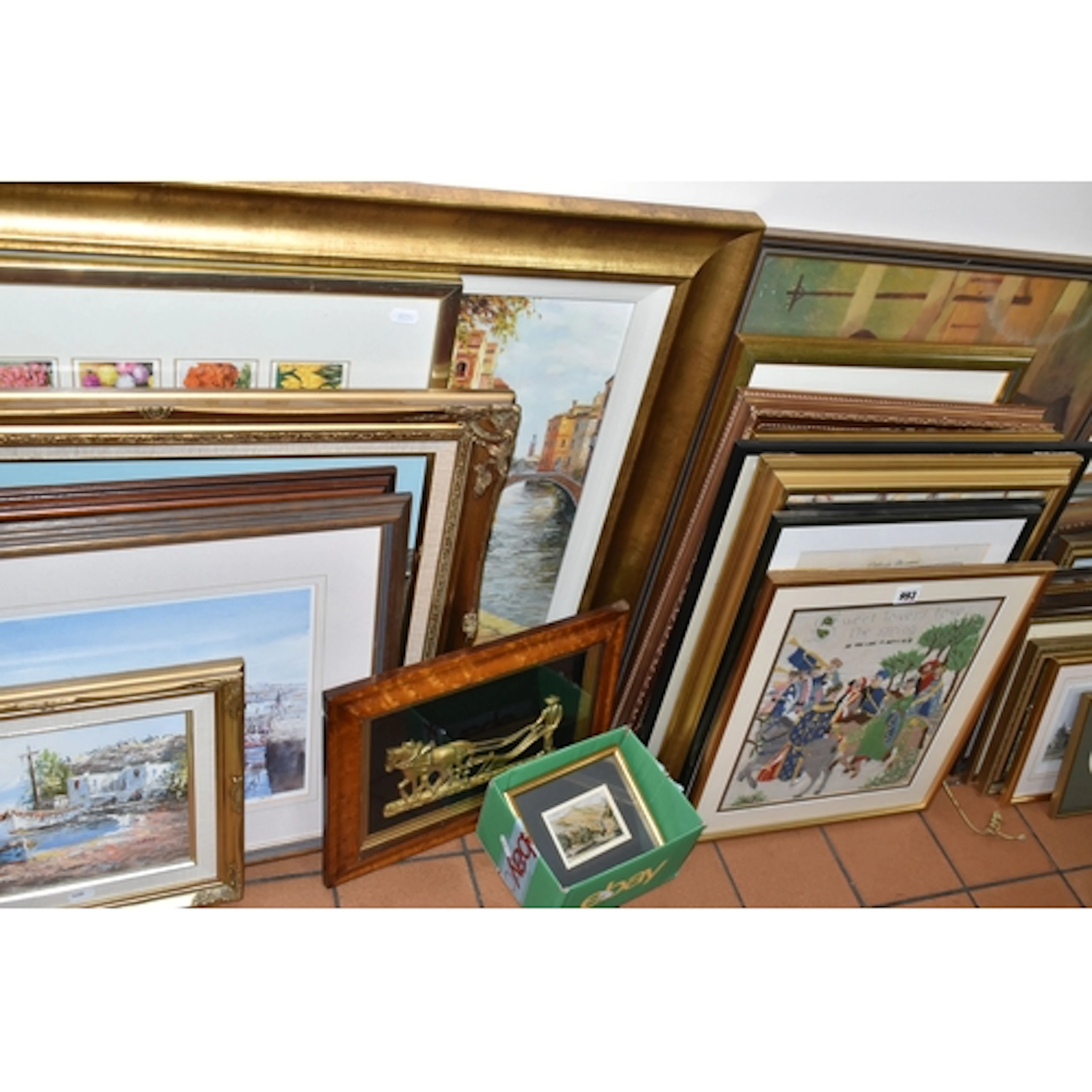 A QUANTITY OF PICTURES AND PRINTS ETC, to include amateur co...