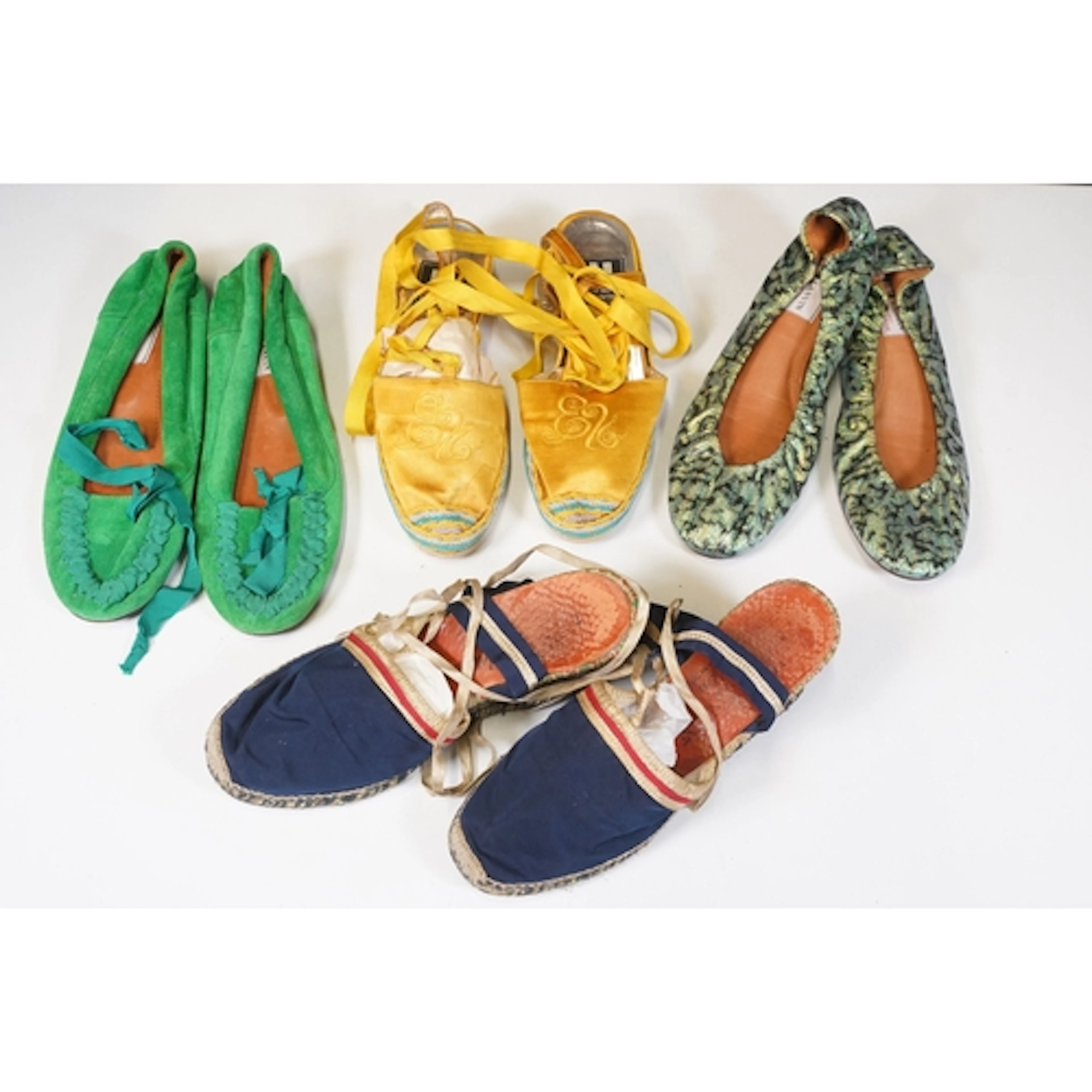 Fashion - Lanvin green and black ballet flats, possibly size...