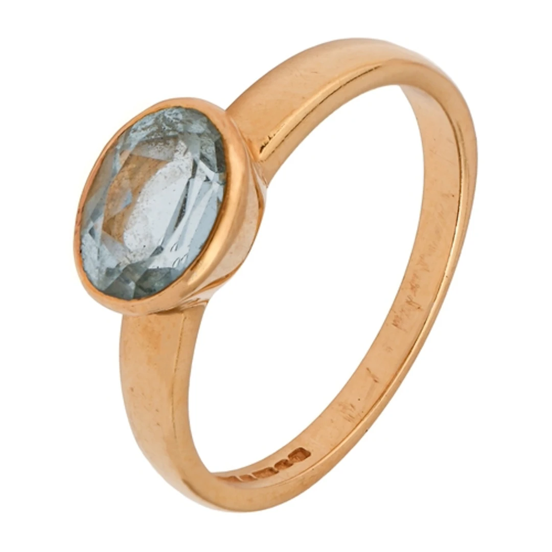 An aquamarine ring, in 18ct gold, Birmingham 1998, 3.5g, siz...