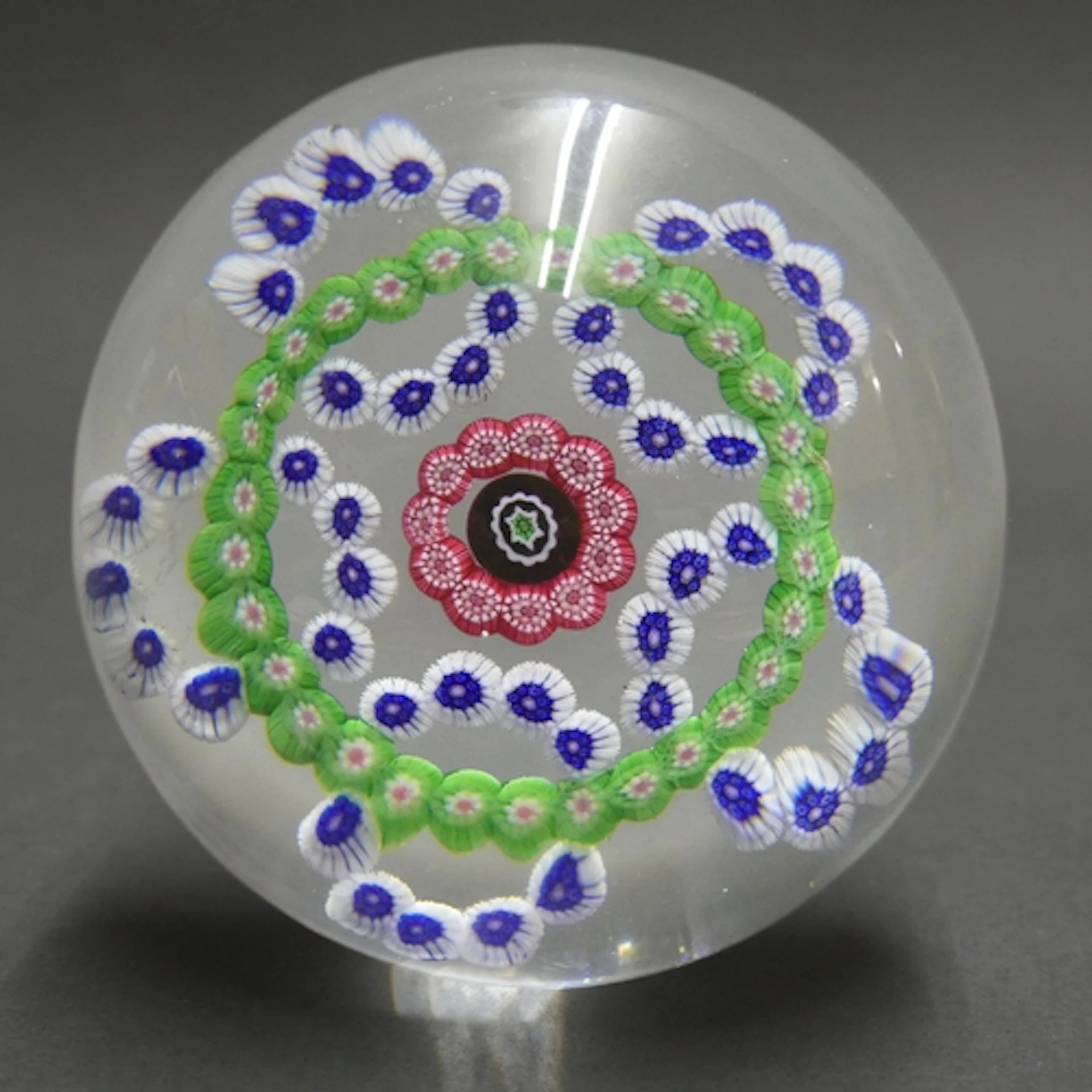 A 1920s Baccarat DuPont period rondel paperweight, W7cm.