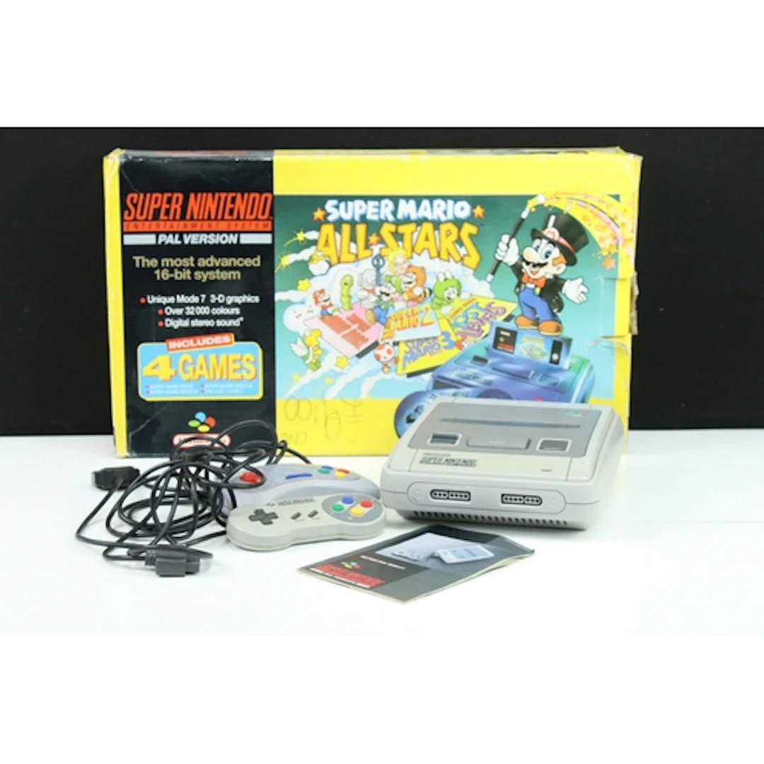 Retro Gaming - Boxed Super Nintendo Entertainment System SNE...