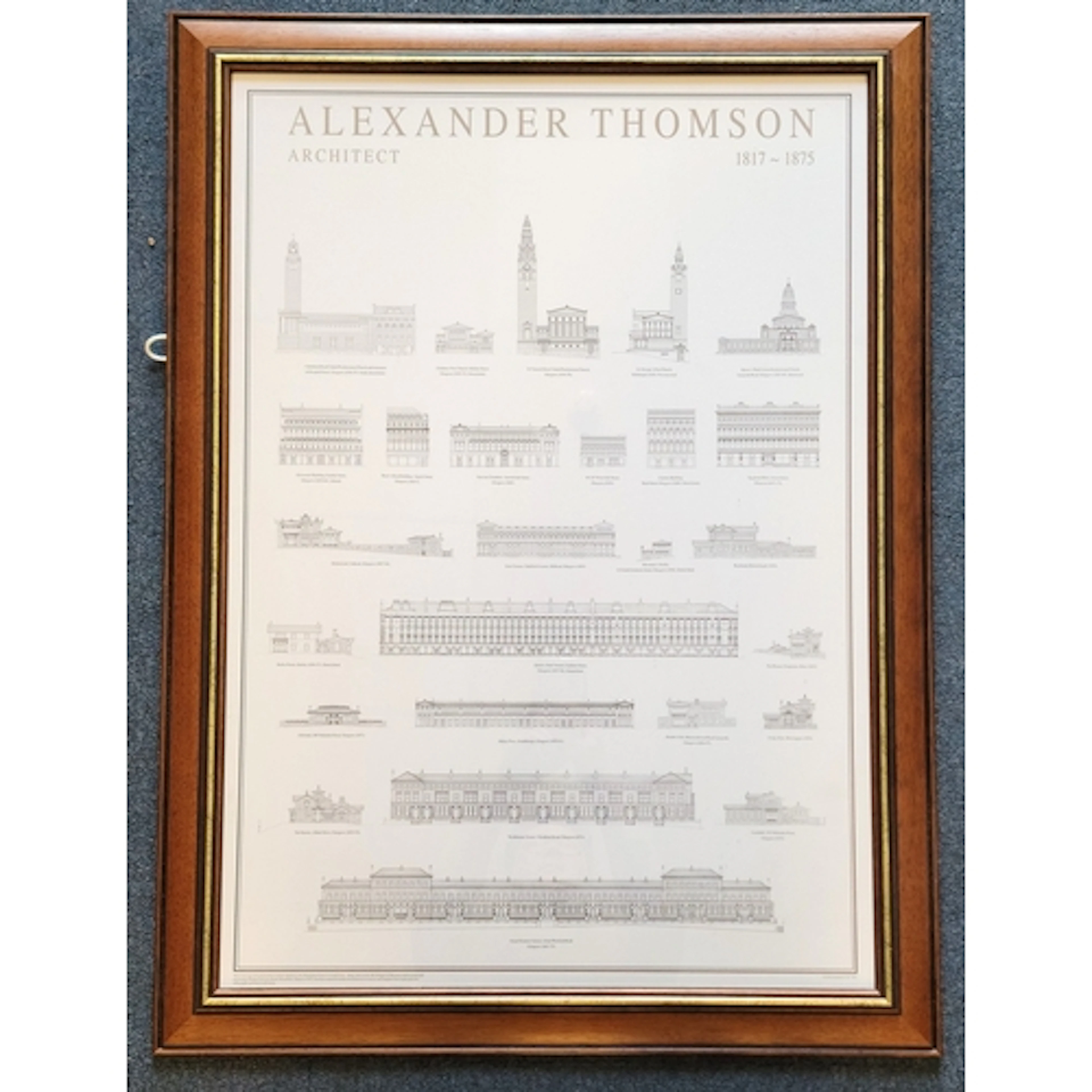 LARGE FRAMED POSTER OF ALEXANDER THOMSON ARCHITECTURE (1817-...