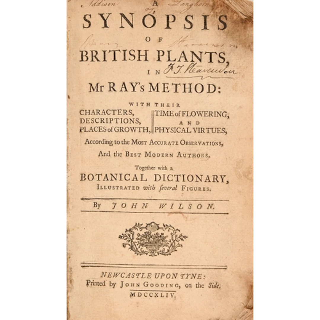 Botany. Wilson (John), A Synopsis of British Plants, in Mr R...