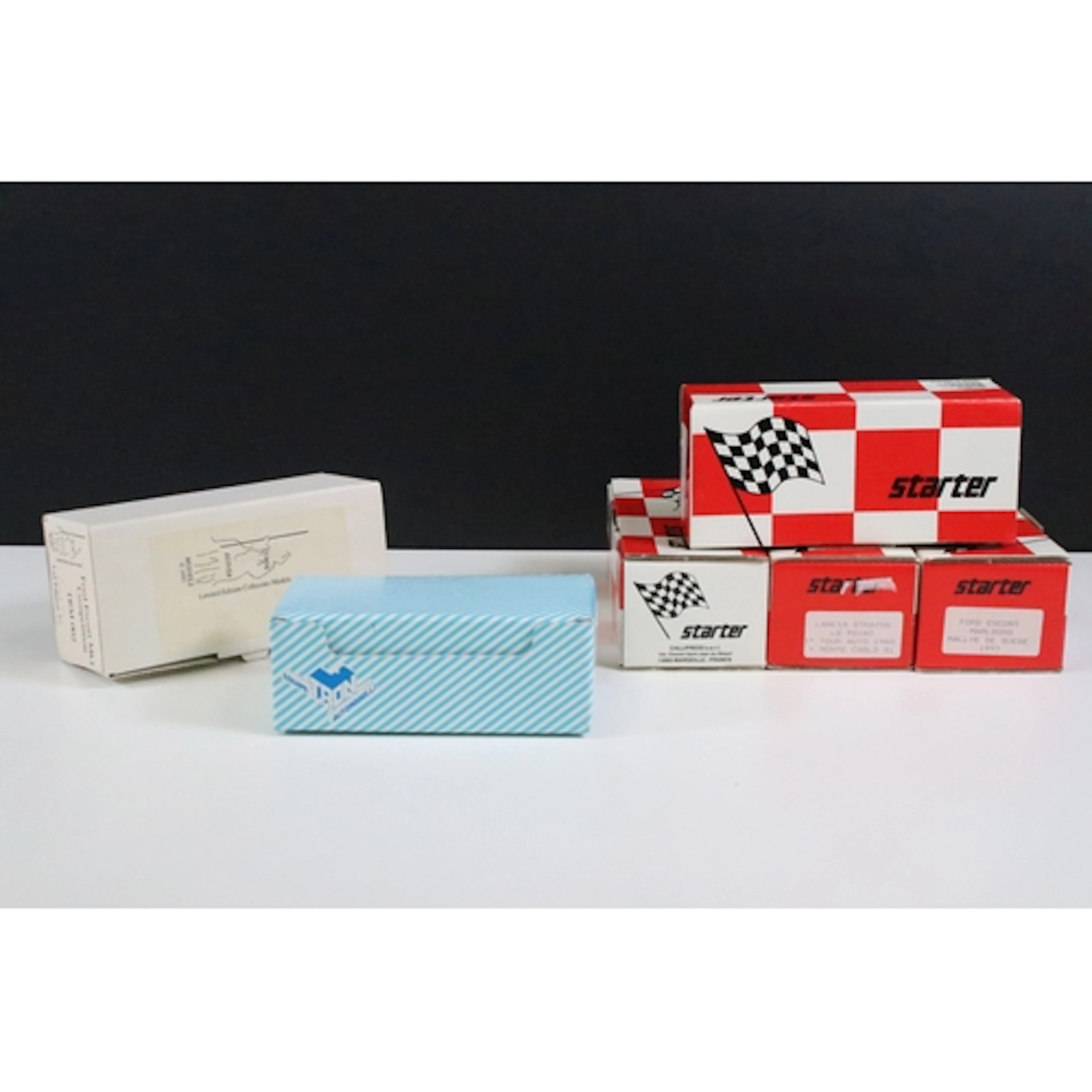 Six boxed white metal model kits to include 4 x Starter (For...