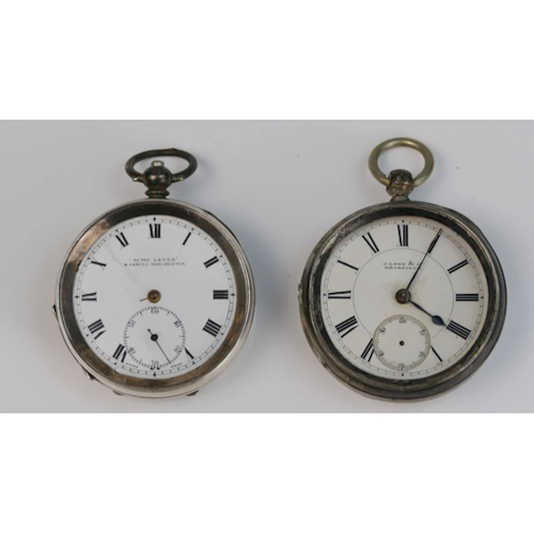 Two silver cased pocket watches