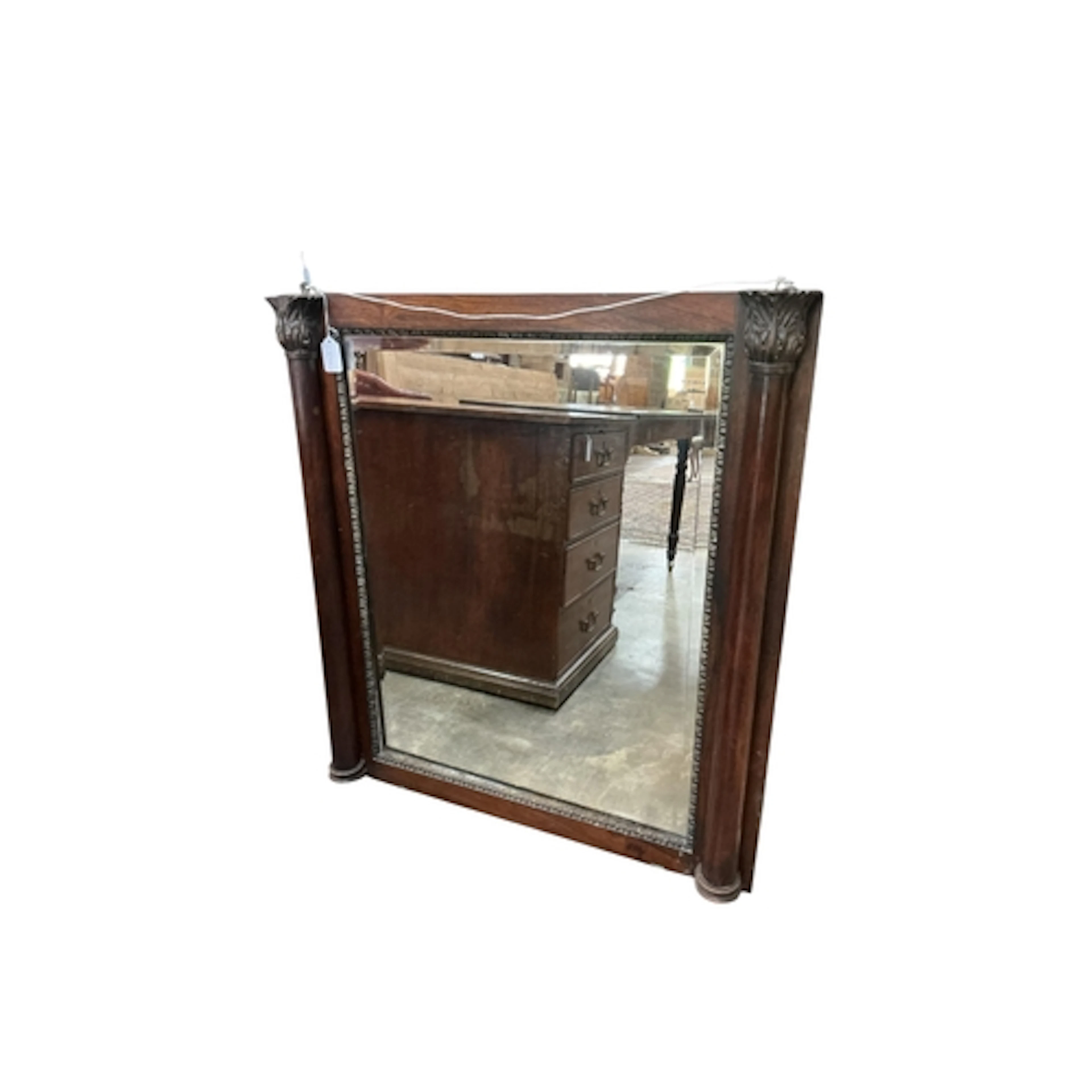 A 19th century carved mahogany wall mirror, width 84cm, heig...