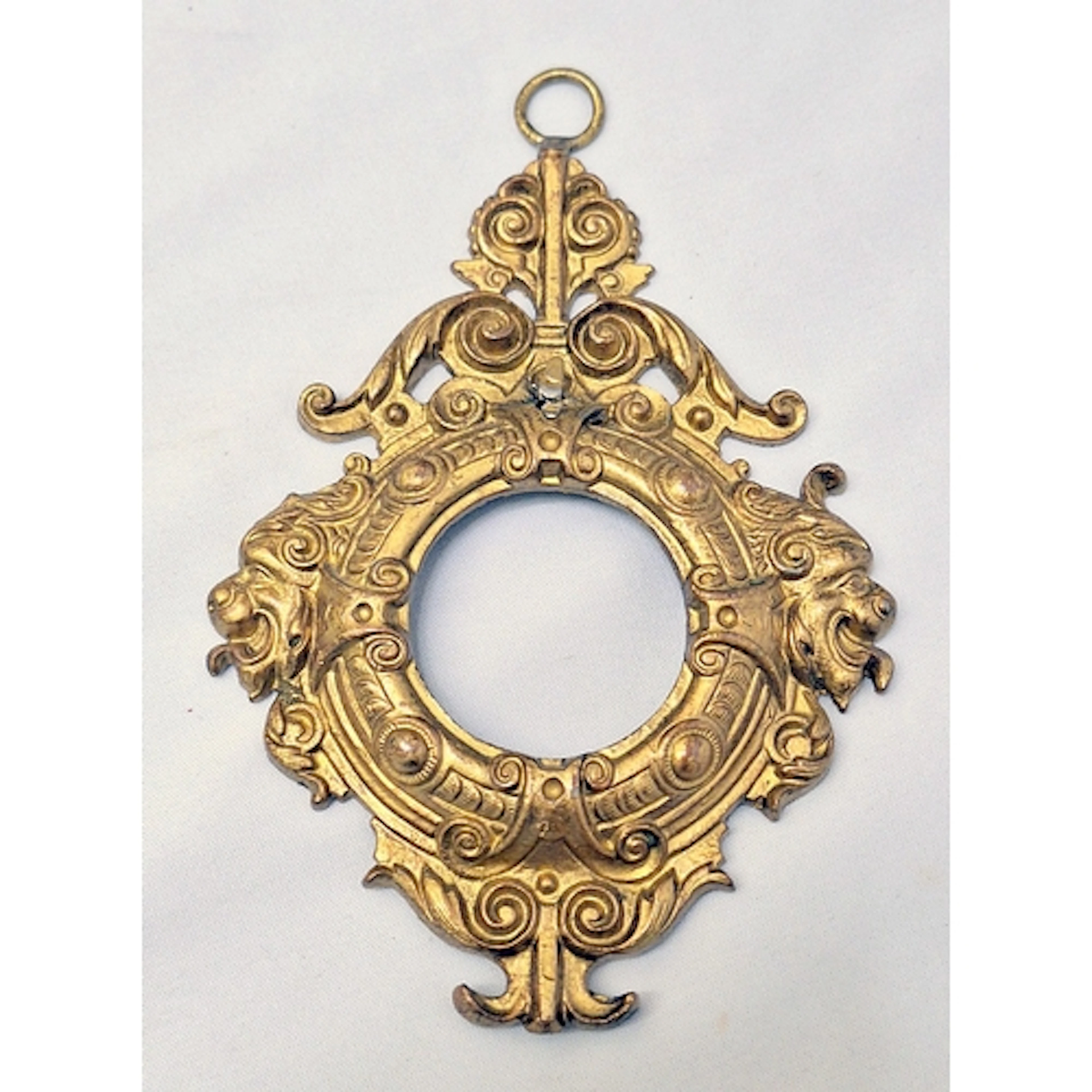 Antique Gilded Bronze Pocket Watch holder, ornate converted ...