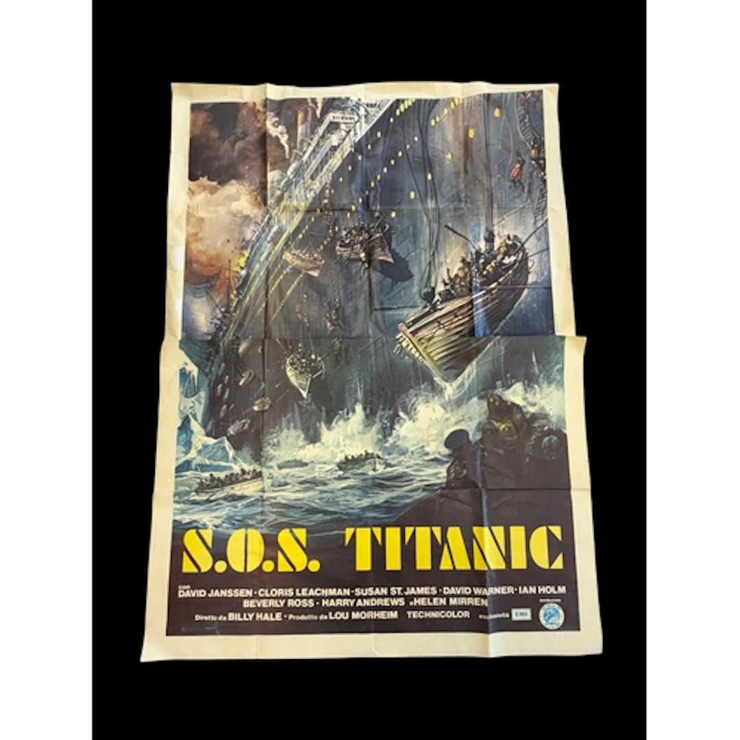Movies: Movies: SOS Titanic, extremely large film poster, 1...