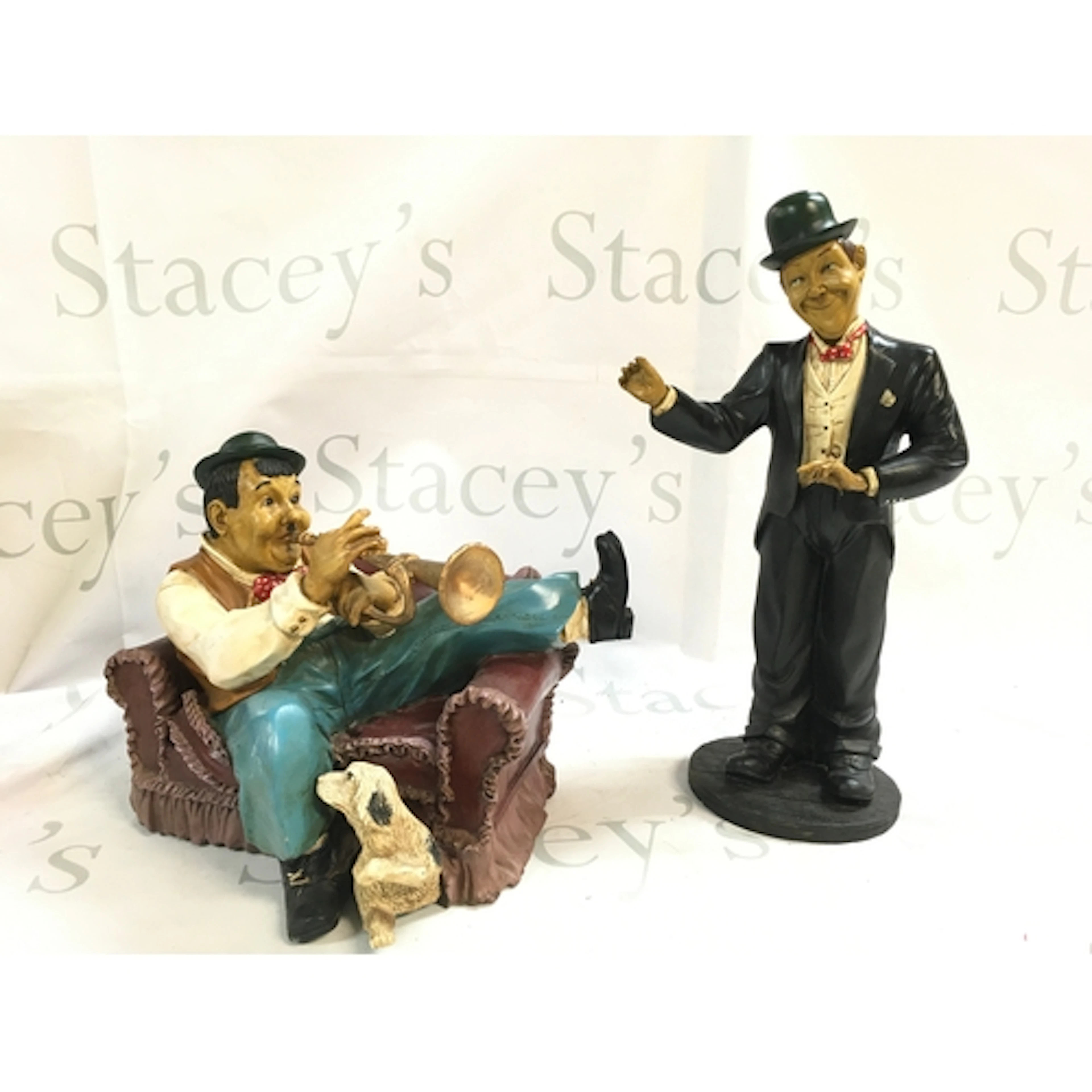 Laurel and hardy figures