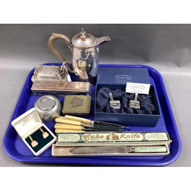 Andy C Modern Novelty Salts, each detailed with band of elep...