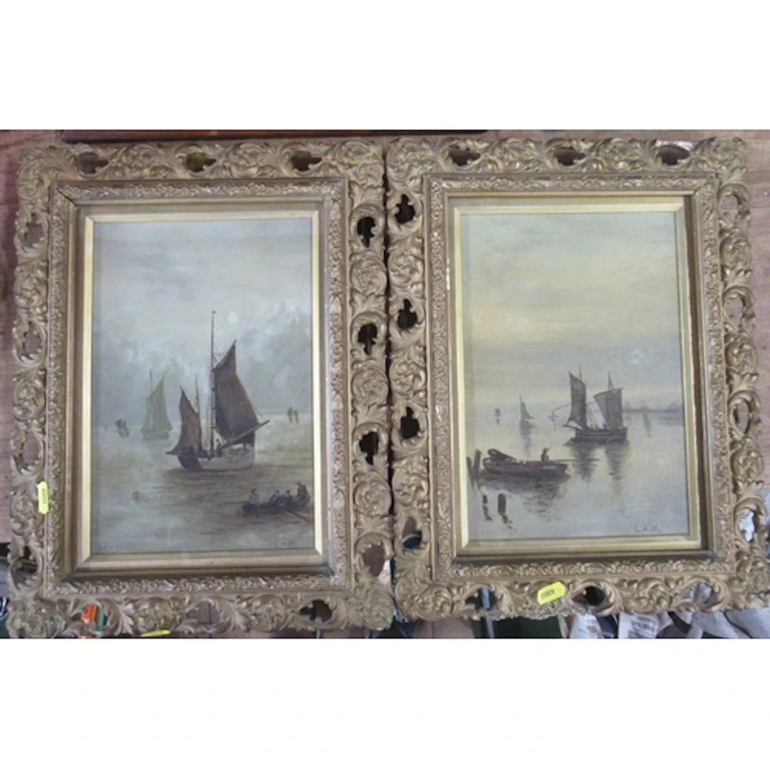 LAM, pair of oil on canvas, marine scenes, Off Filey and Off...