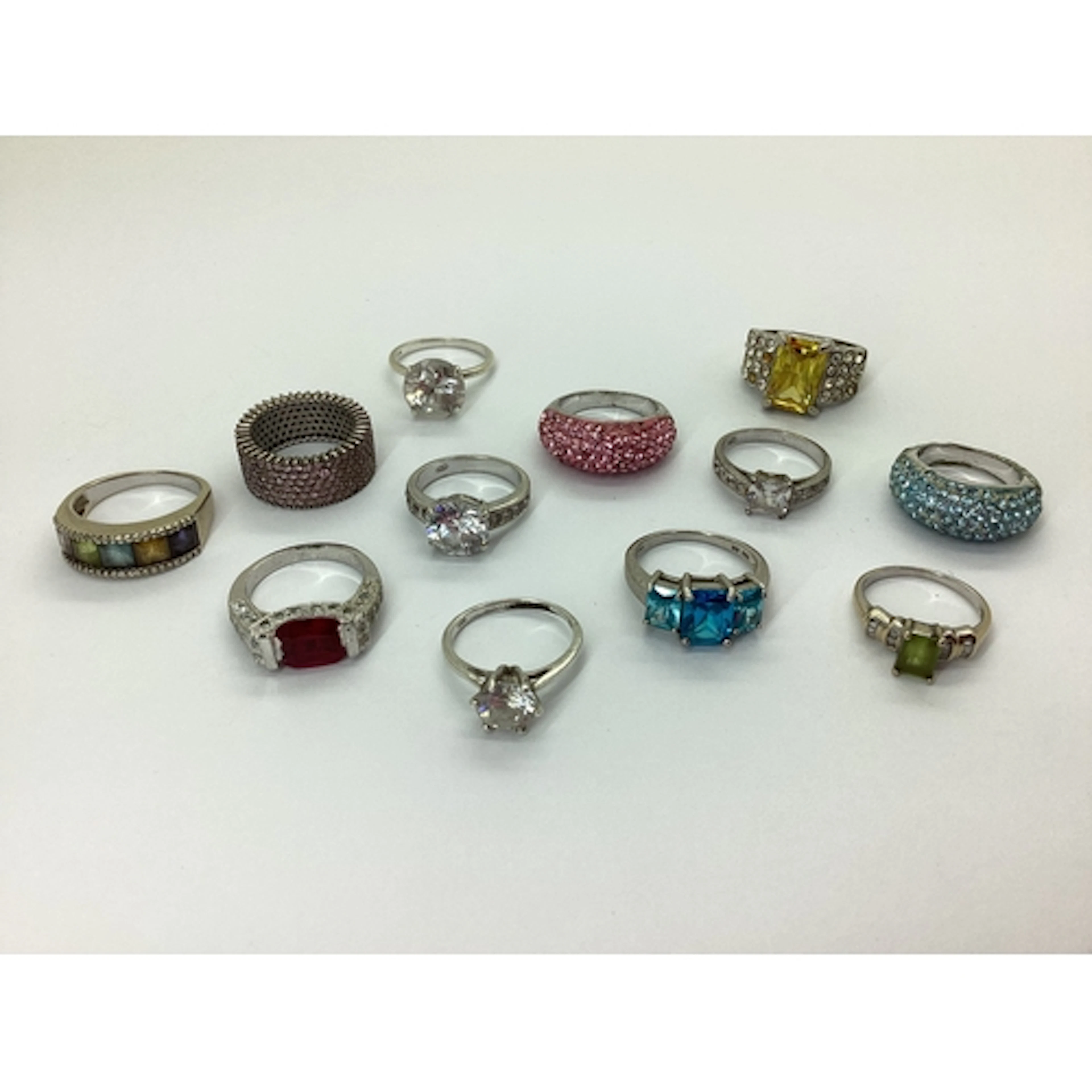 A Selection of "925" and Other Stone Set Rings, including cl...