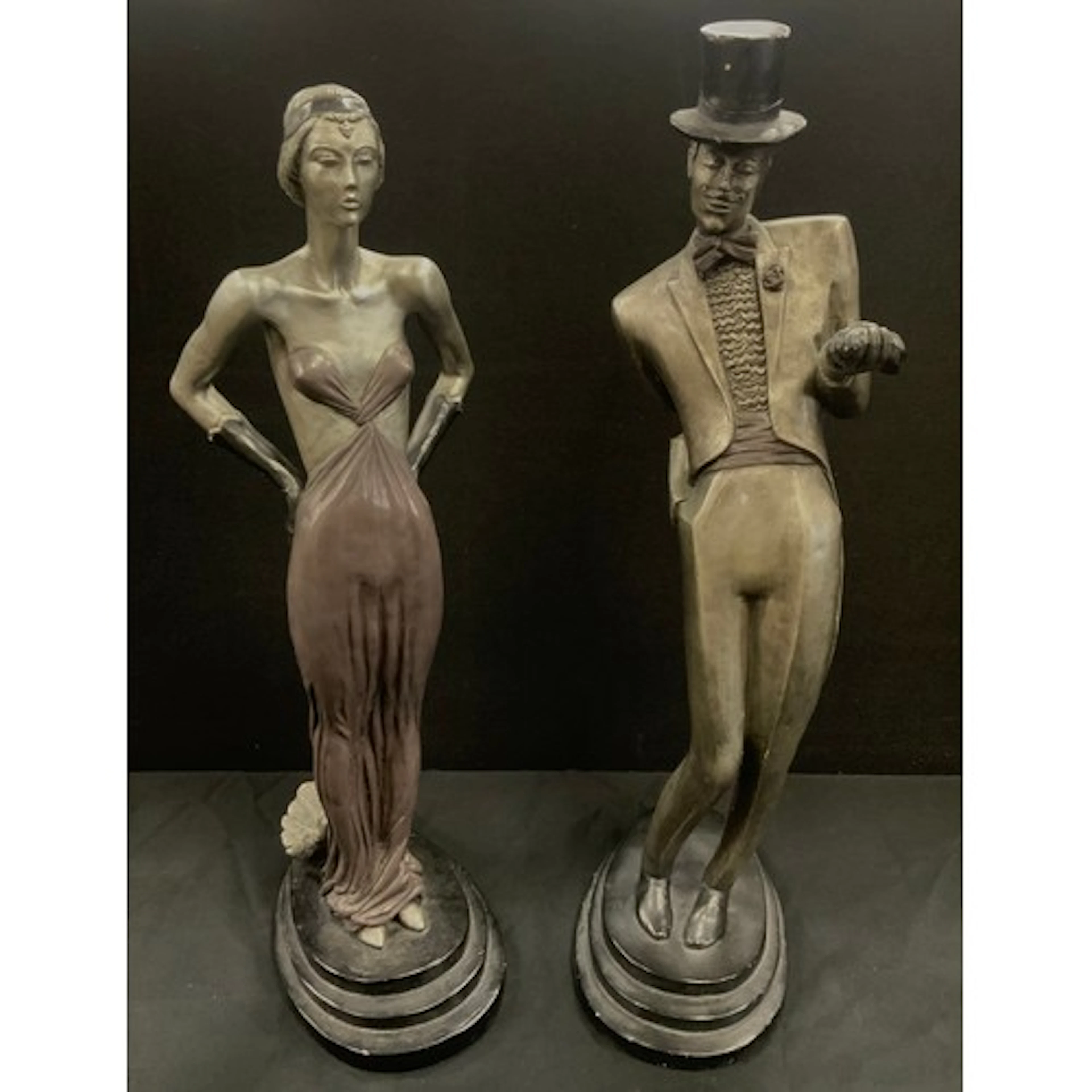 After Mikhail Katok (Bn.1937), a pair of resin sculptures, A...