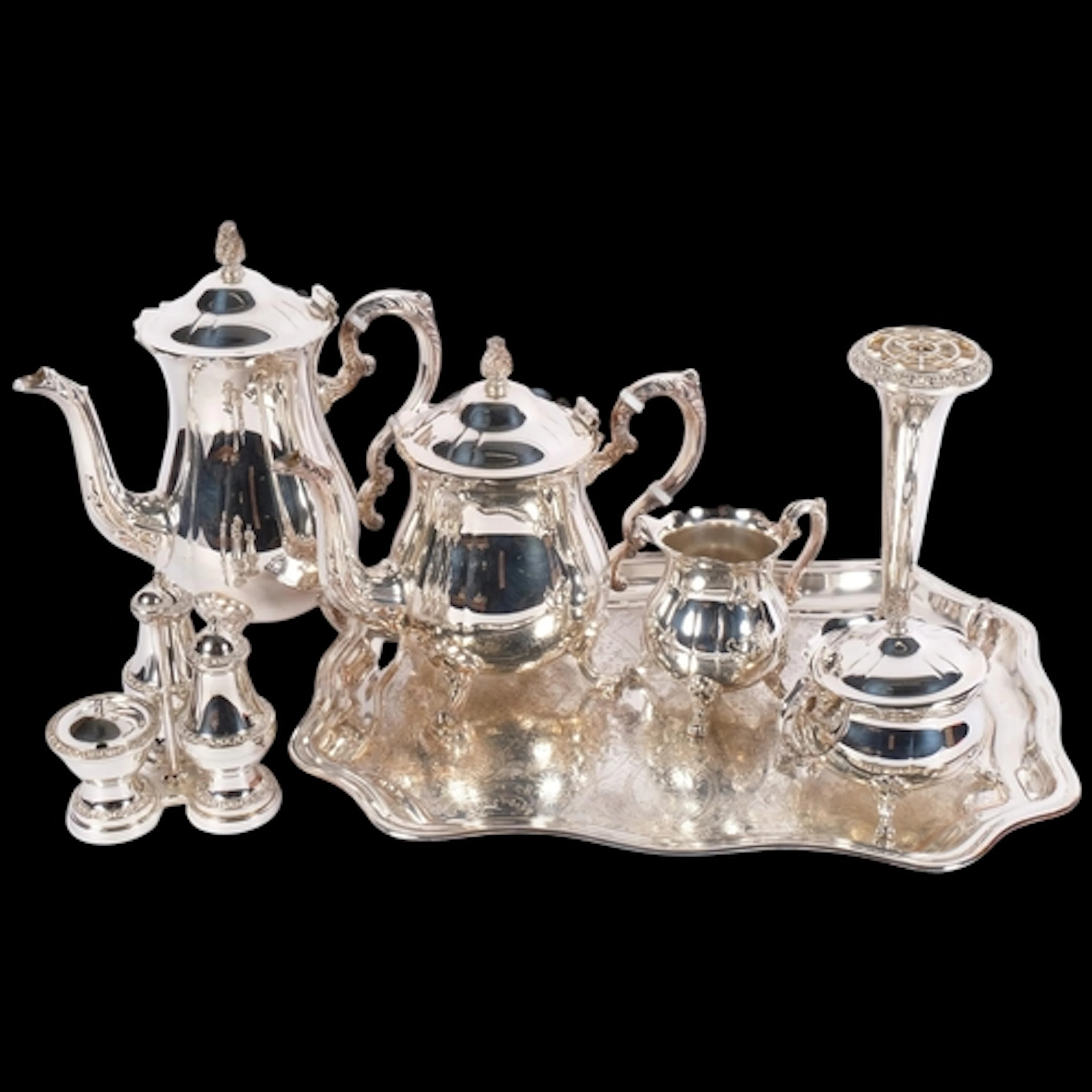 A collection of good quality silver plated ware, including a...