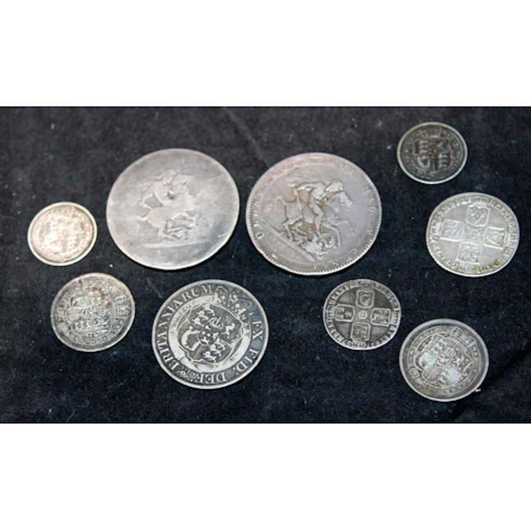 A small collection of George II and George III .925 sterling...
