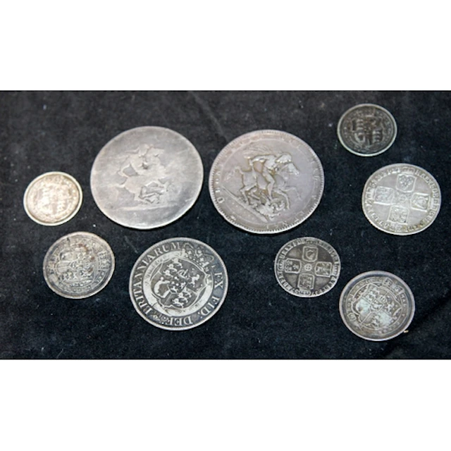 A small collection of George II and George III .925 sterling...