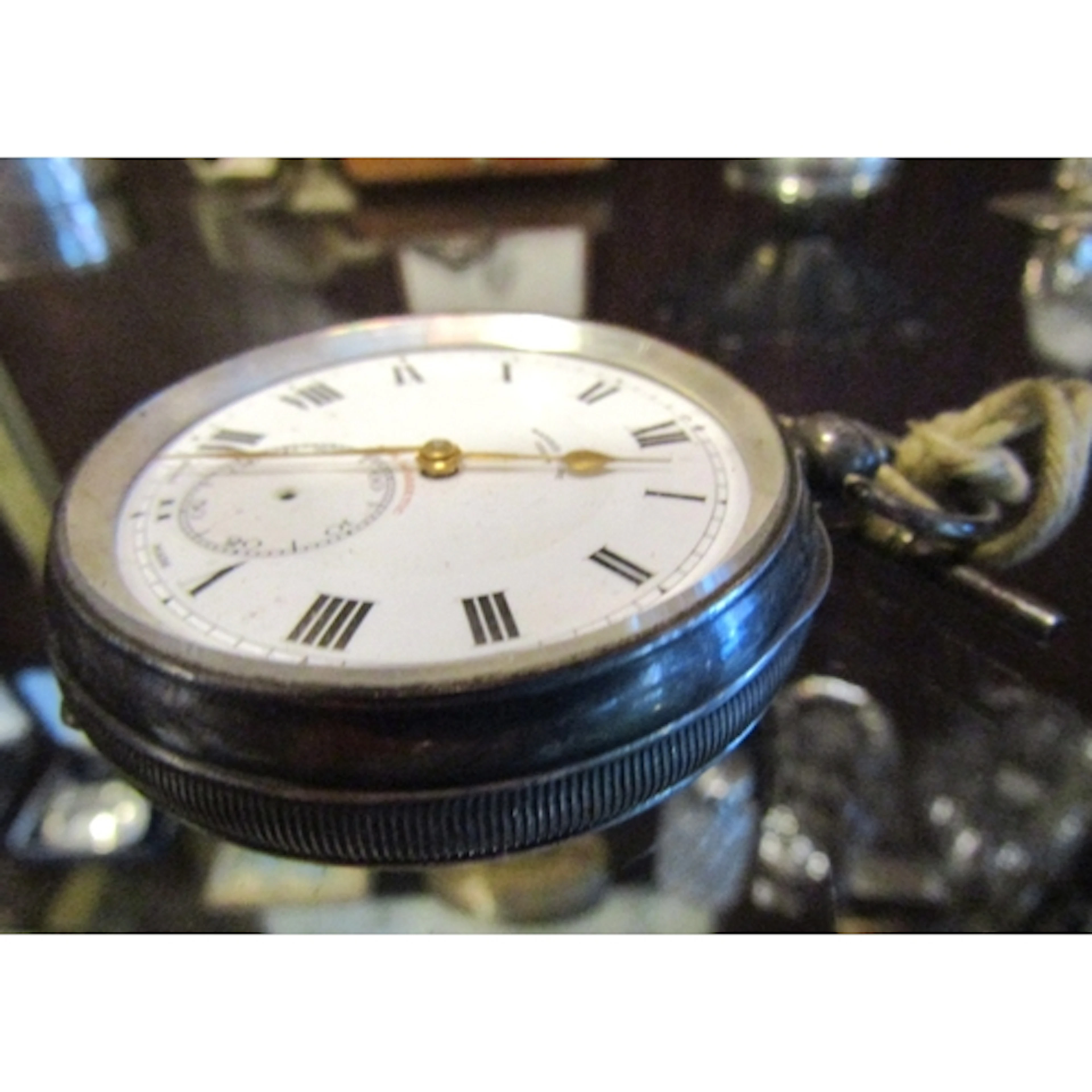 Antique Silver Cased Half Hunter Pocket Watch Roman Numeral ...