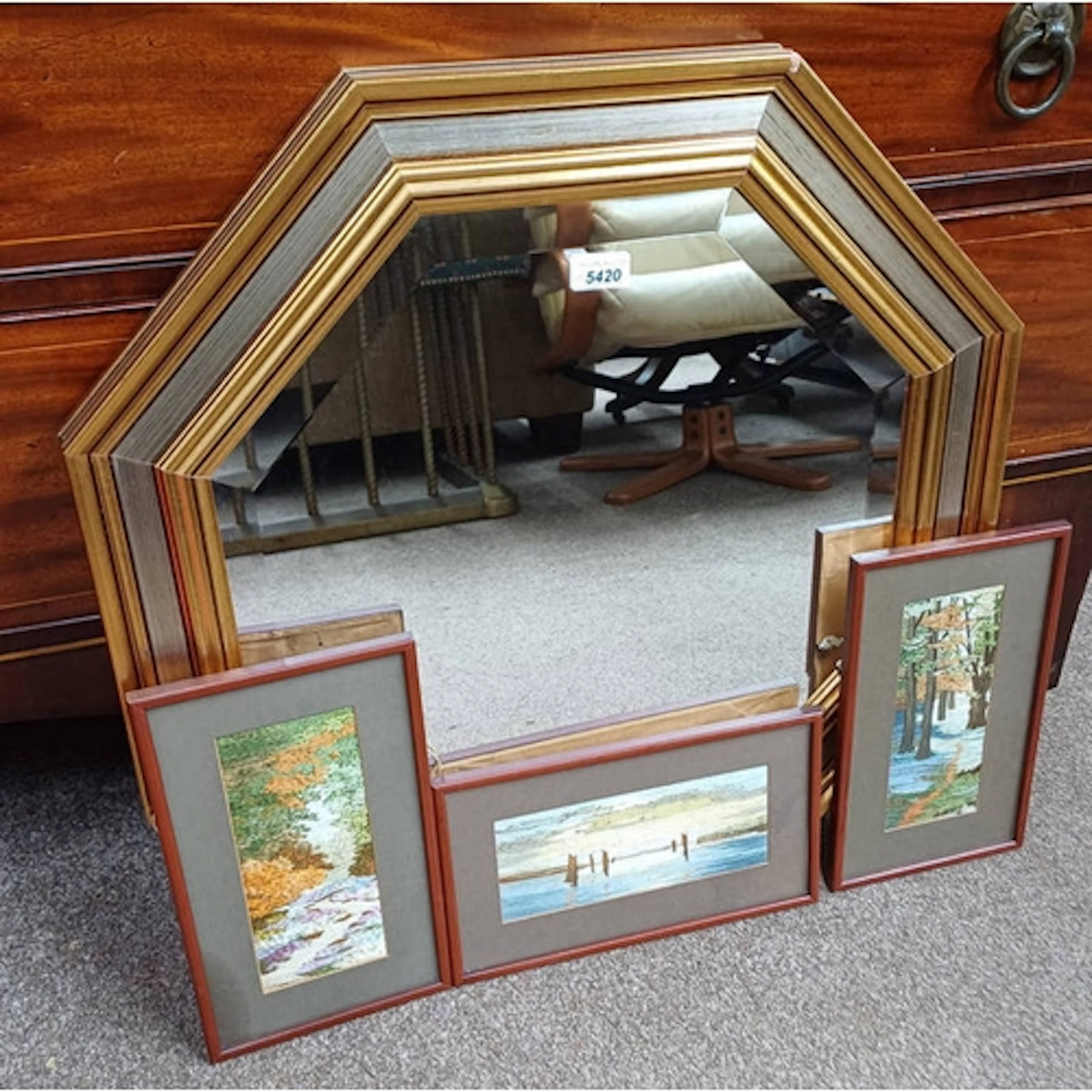 3 ESME BULLICK FRAMED TAPESTRYS OF HIGHLAND & NAUTICAL SCENE...