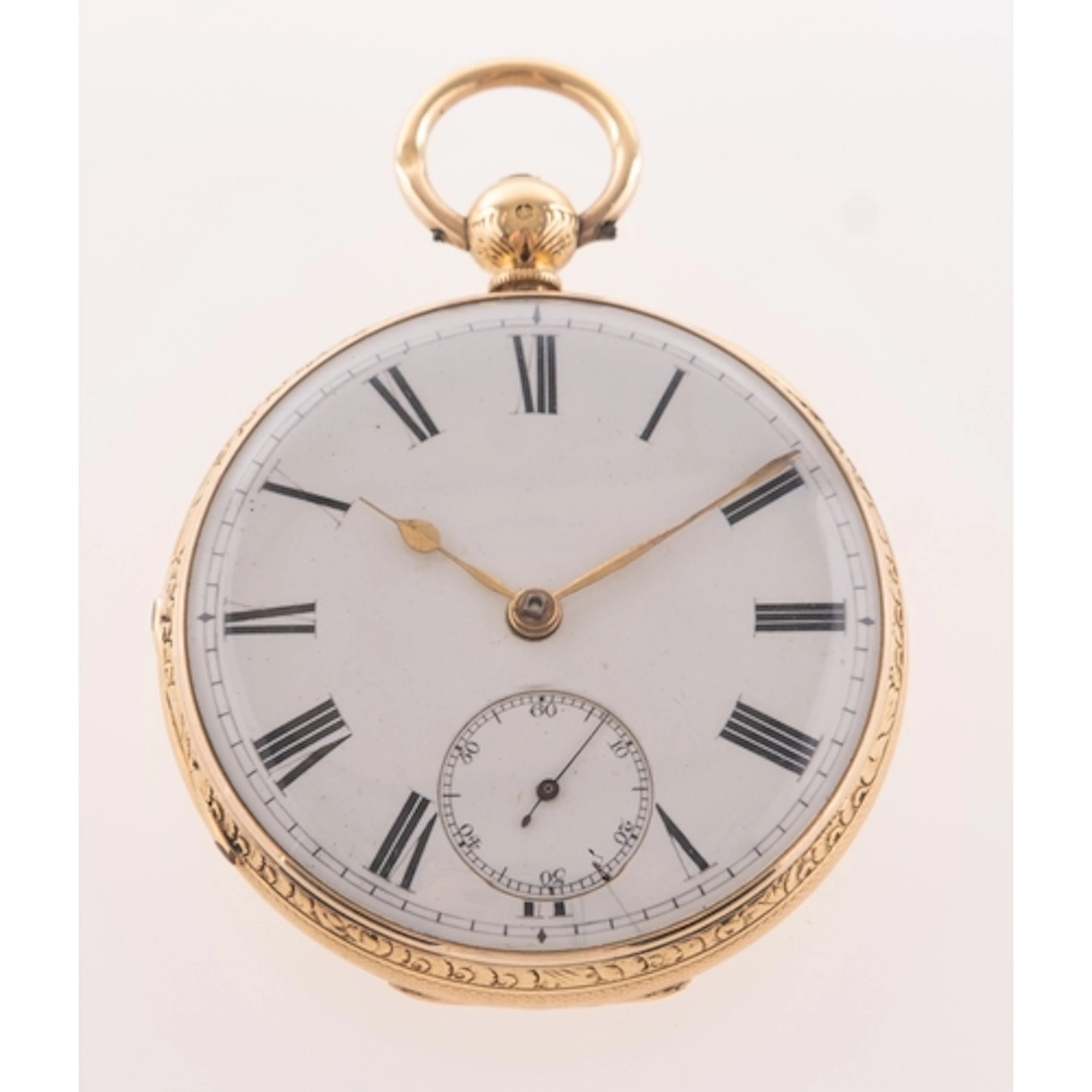 William Prest, Bradford an 18k gold open-faced pocket watch,...