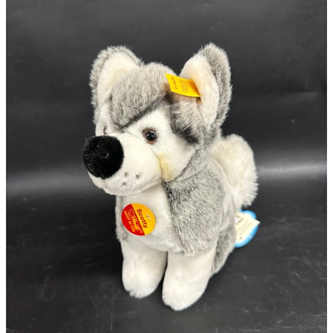A Steiff Scotty Husky soft toy