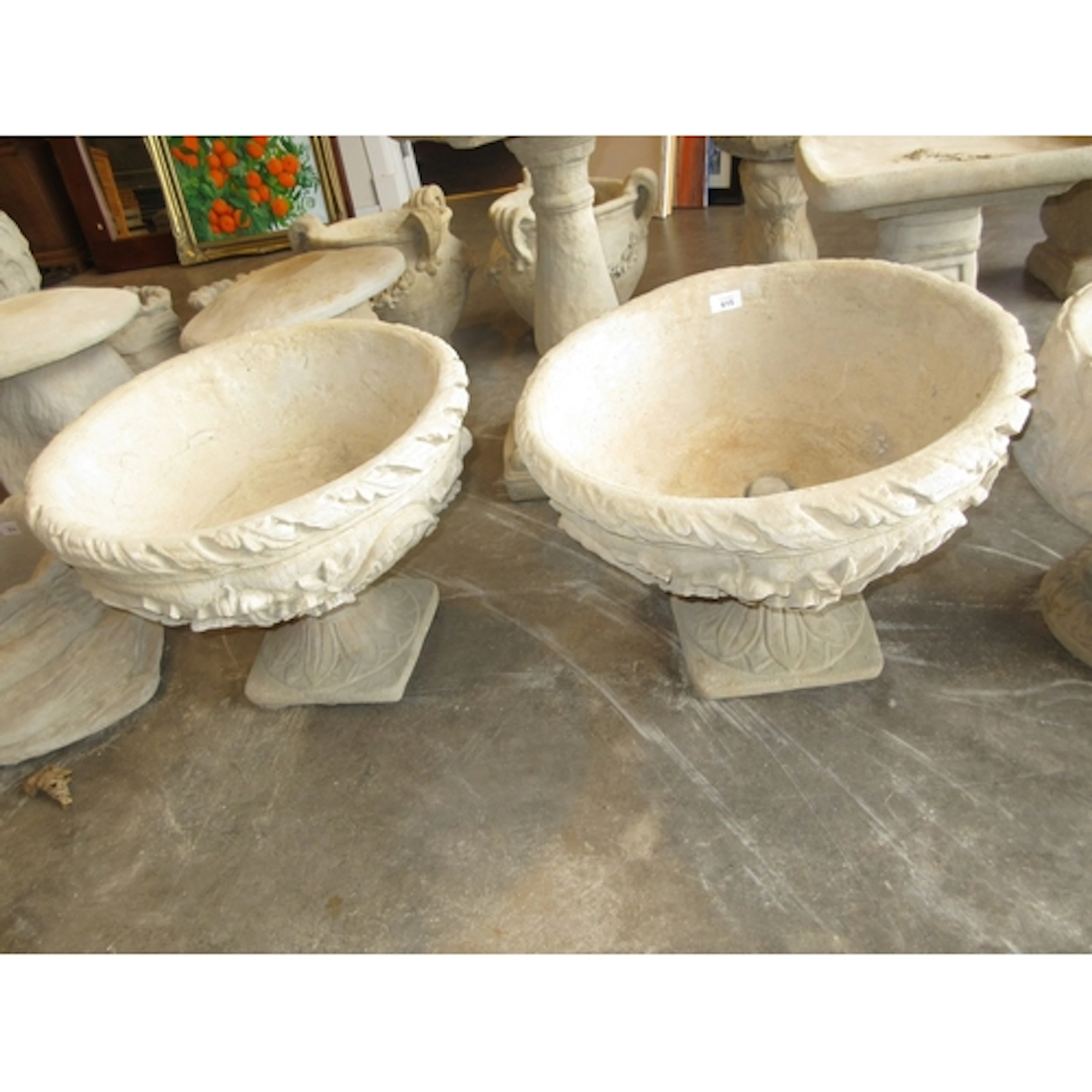 Pair of Large Classical Garden Urns