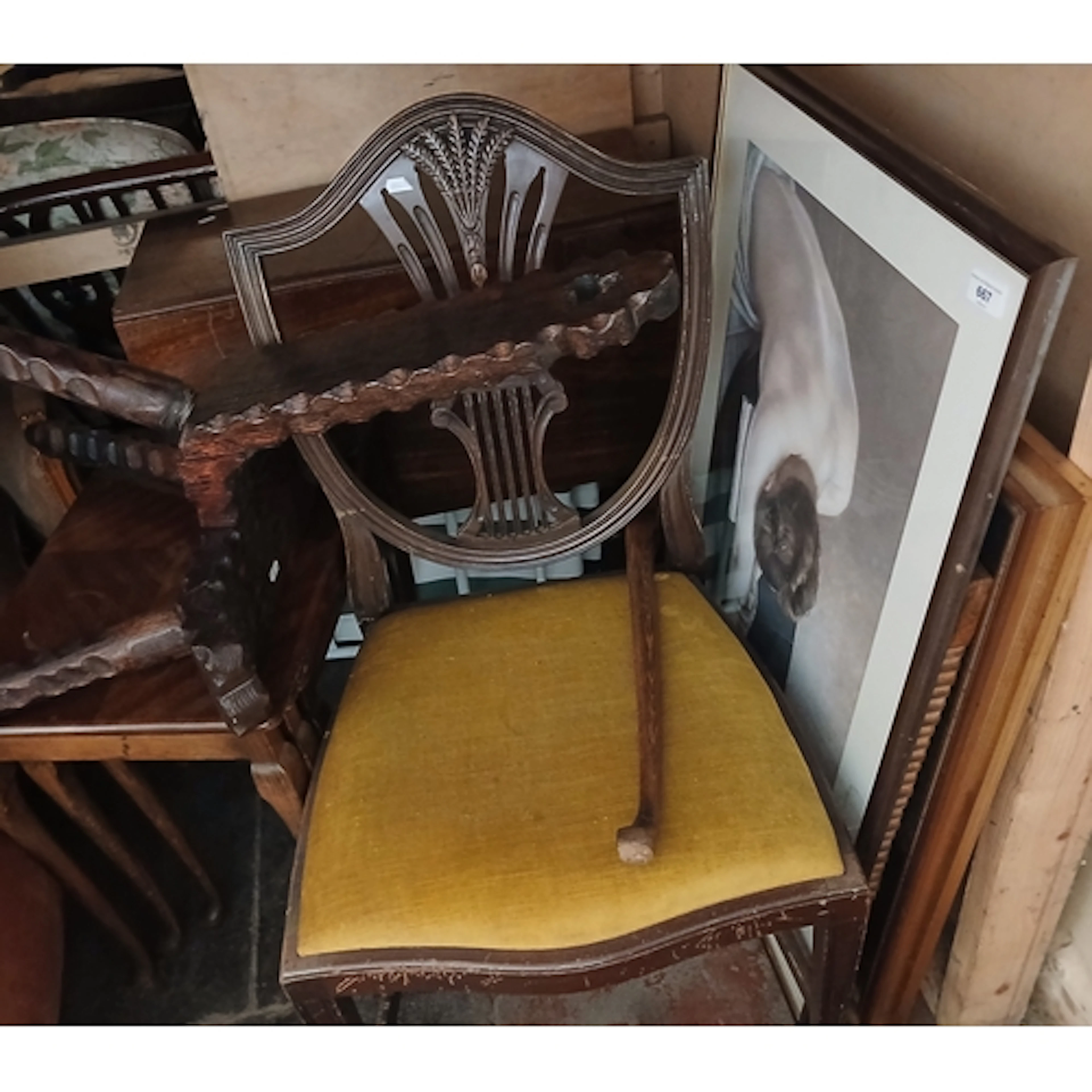 A group of assorted items to include furniture, pictures, a ...