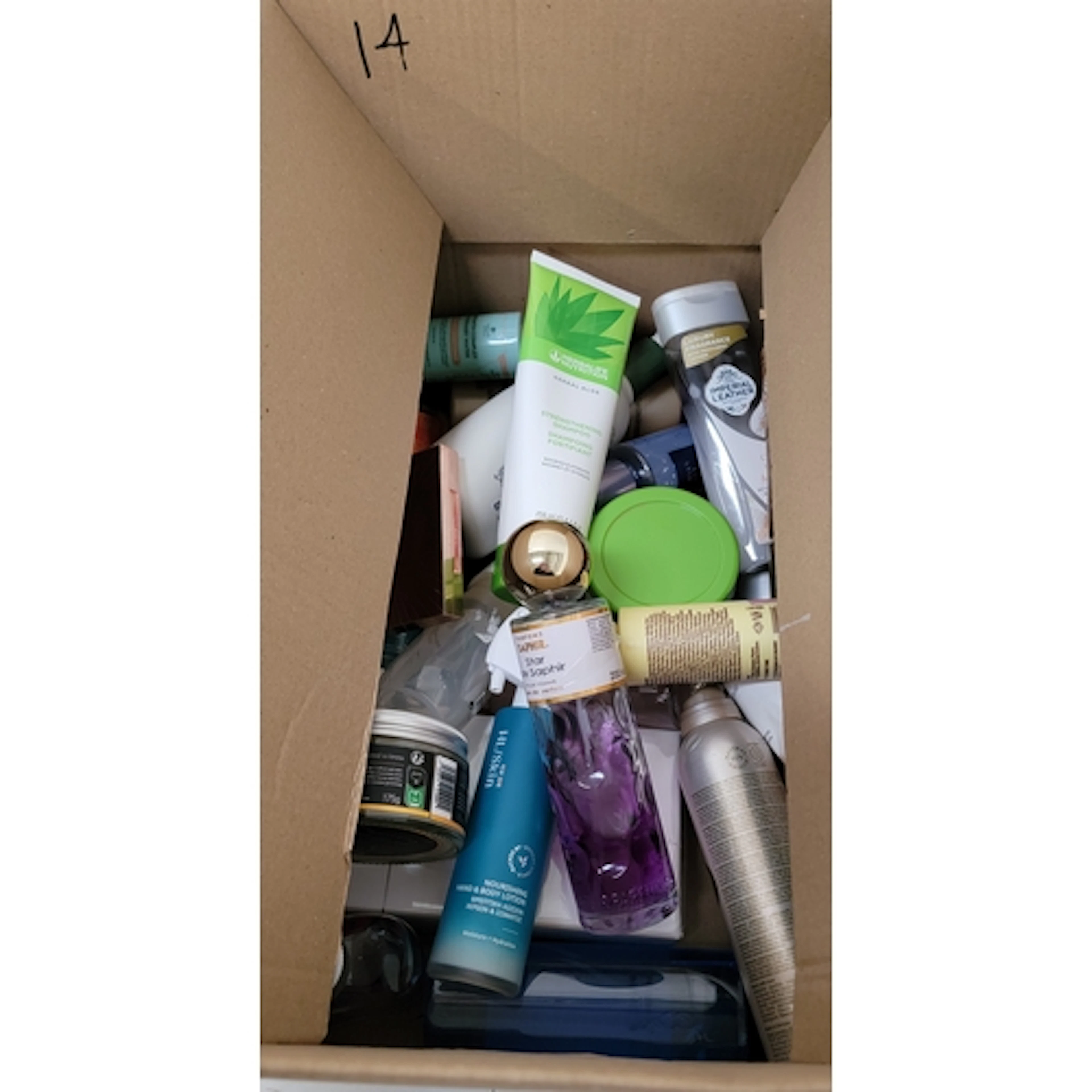 ONE BOX OF TOILETRIES AND COSMETICS including Hugo Boss, Th...
