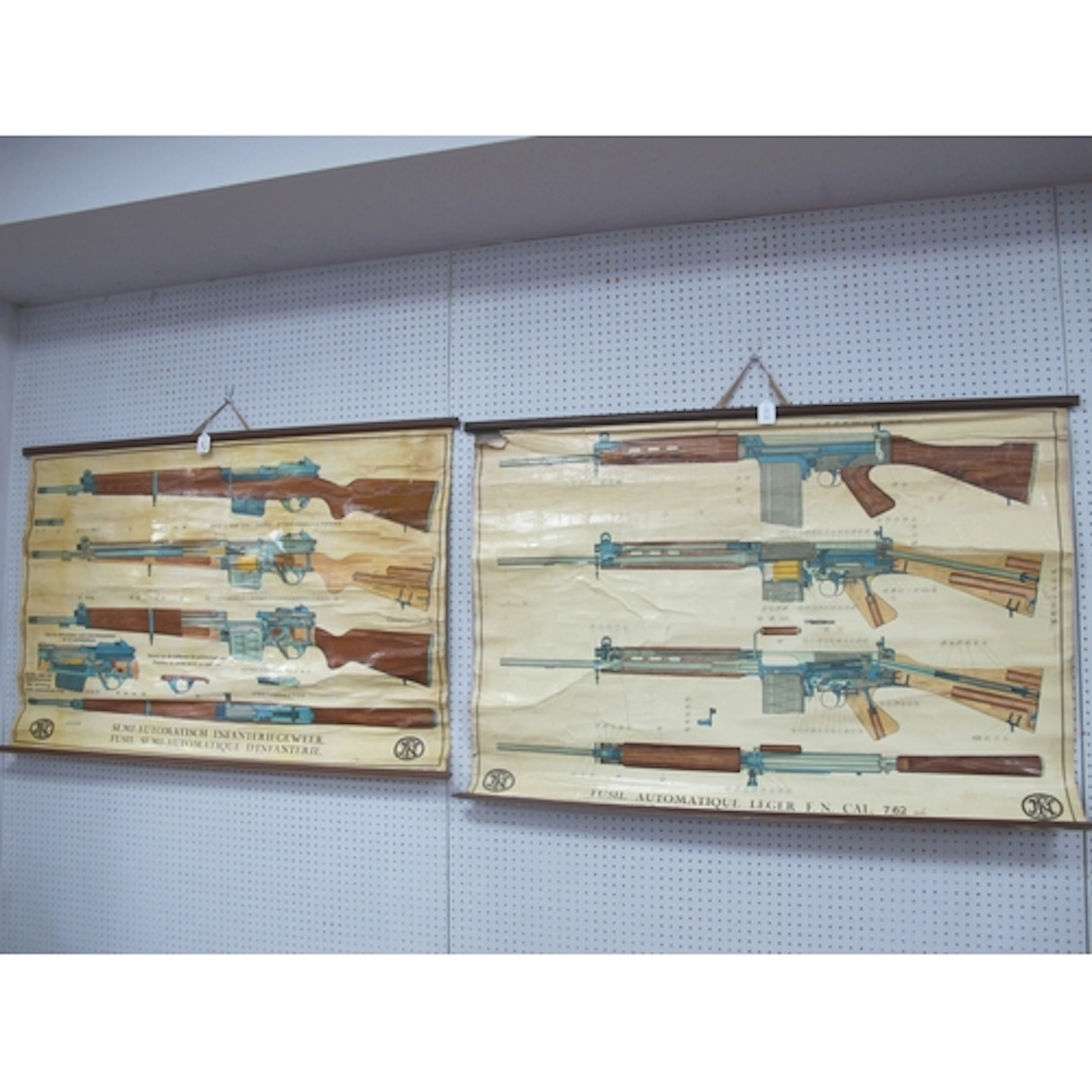 Cold War Belgian Technical Military Posters for FN Model 194...