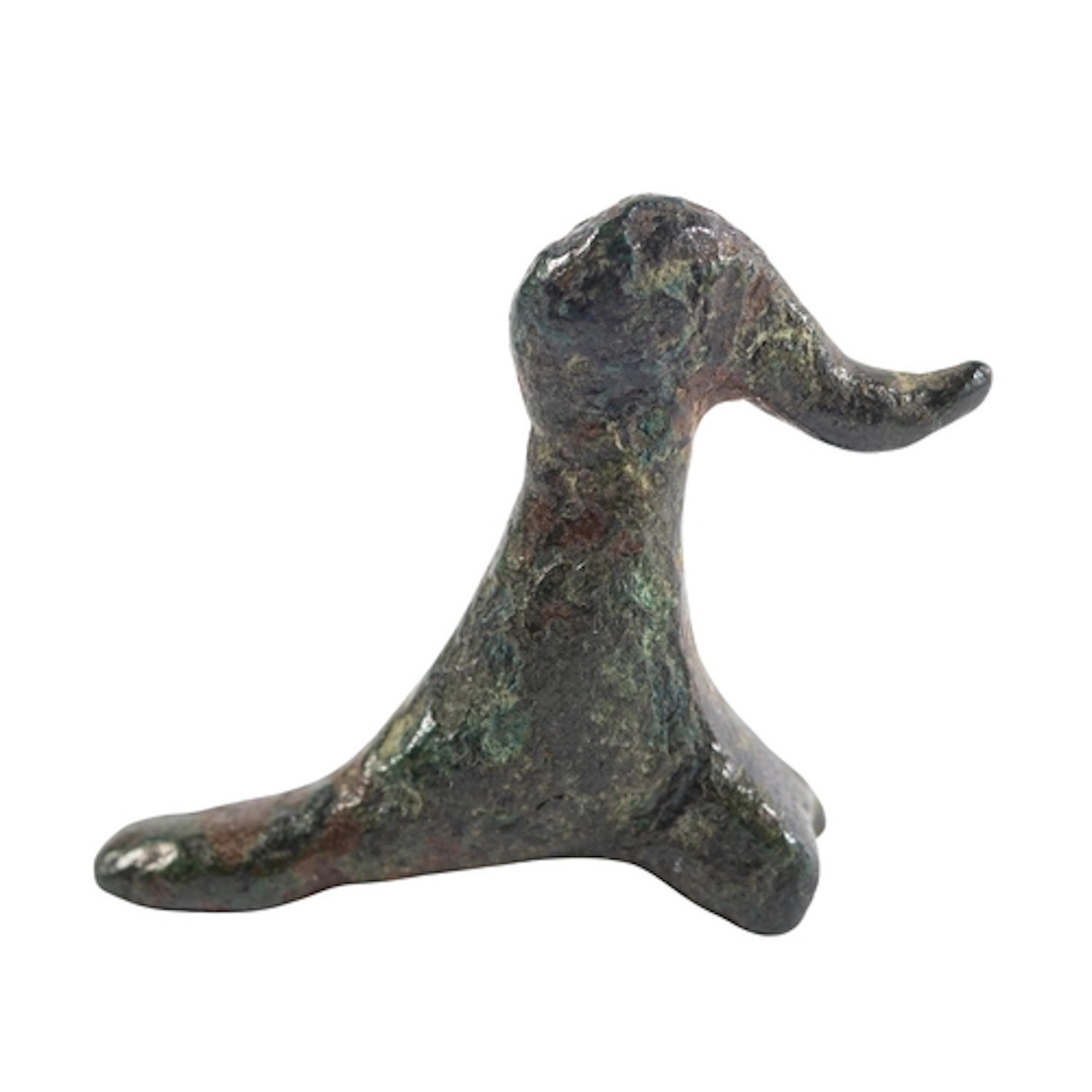 A GREEK BRONZE MODEL OF A DUCK, GEOMETRIC PERIOD, CIRCA 6TH ...