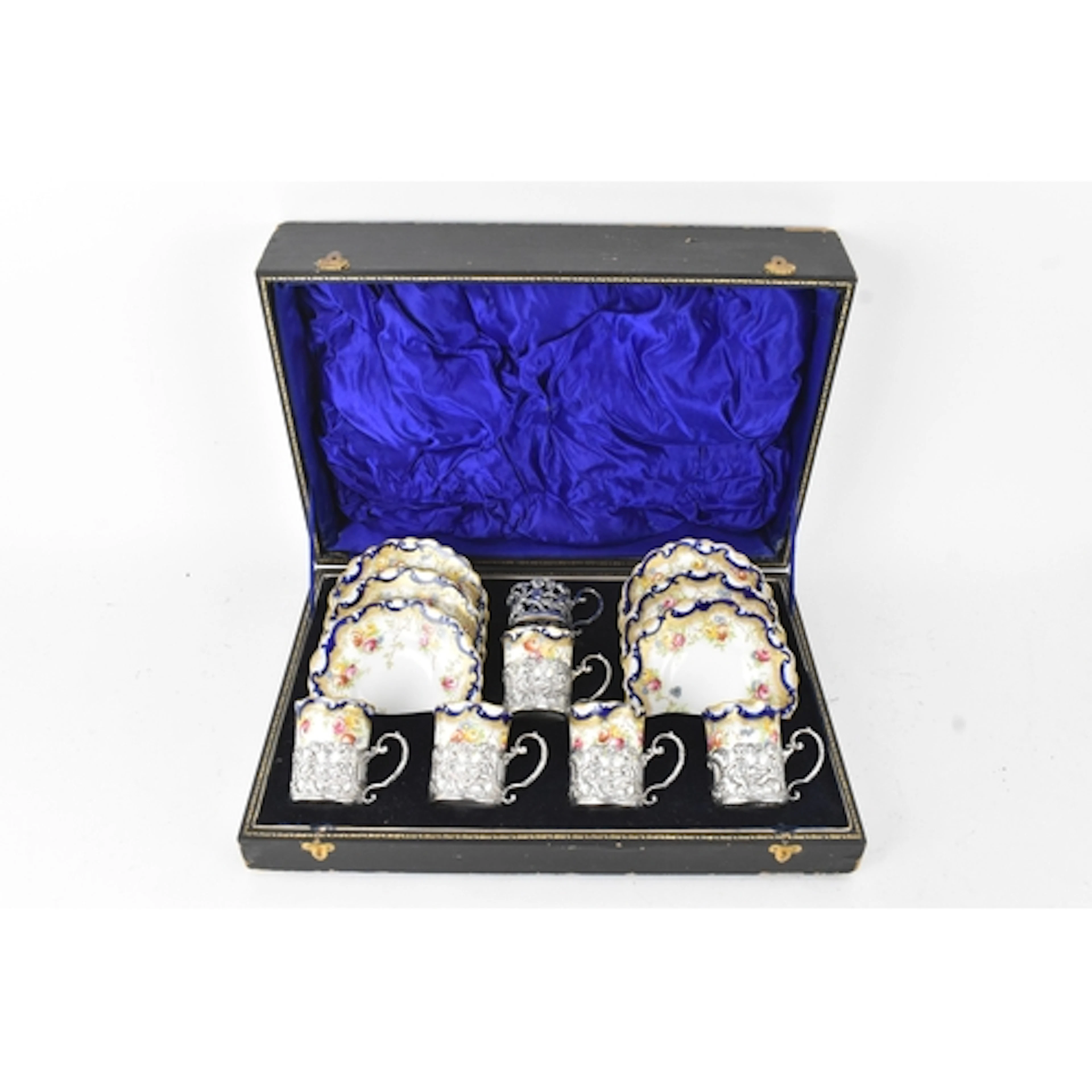 A early 20th century Aynsley porcelain coffee service housed...
