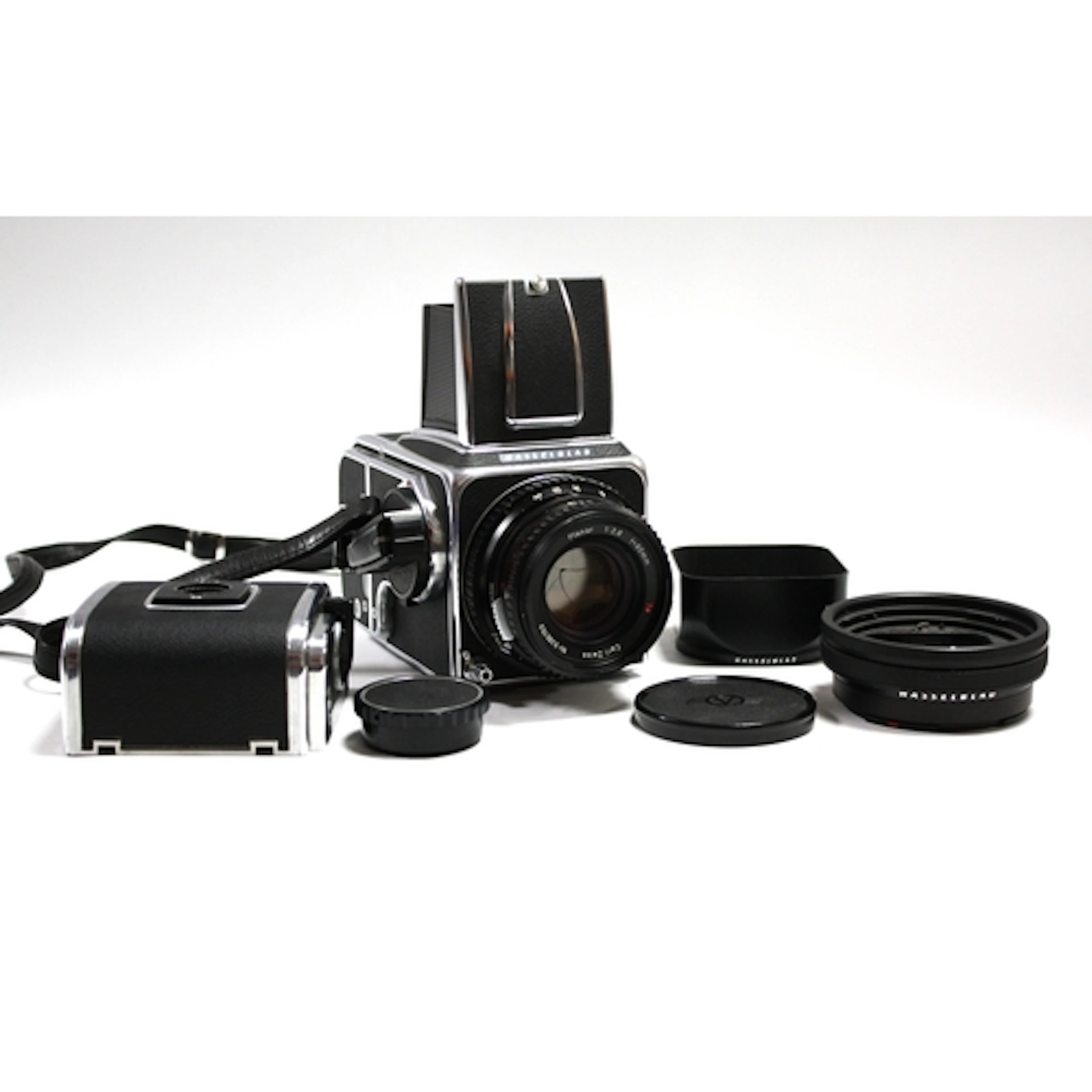 Hasselblad 500C/M Medium Format Camera, black and chrome, wi...