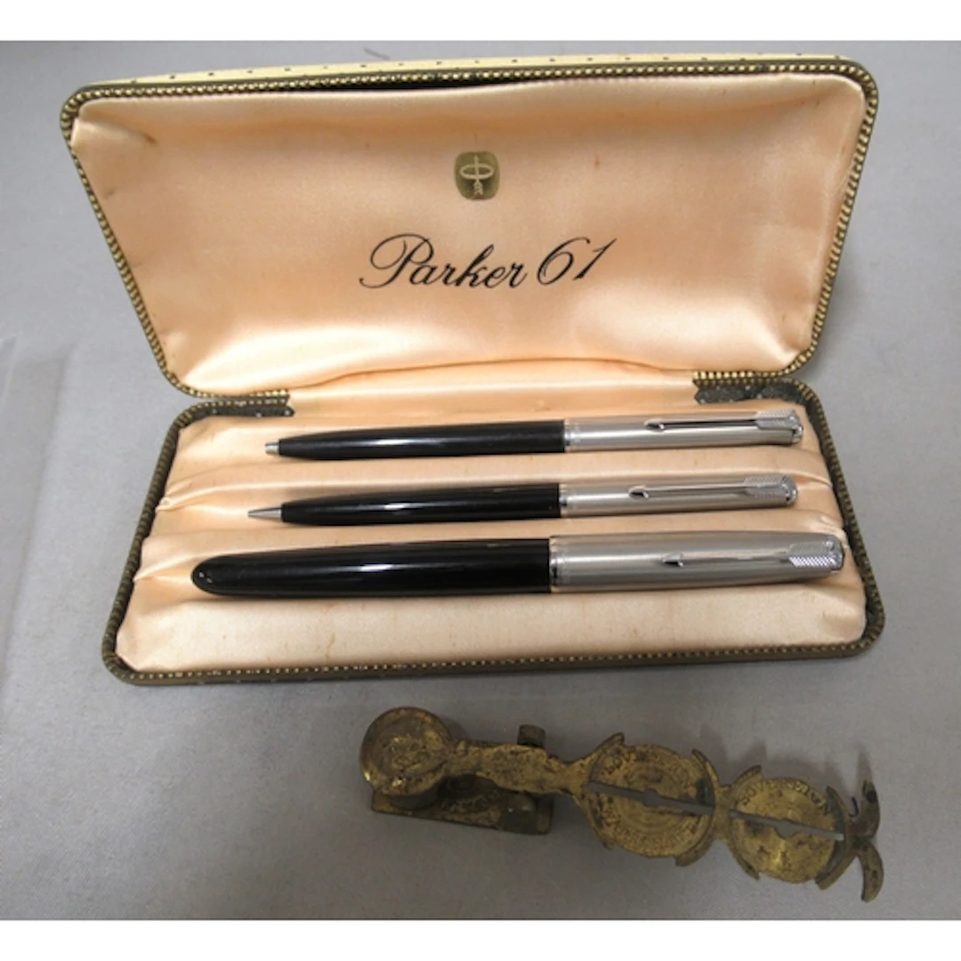 Parker 61 fountain pen, ballpoint and pencil set, in origina...