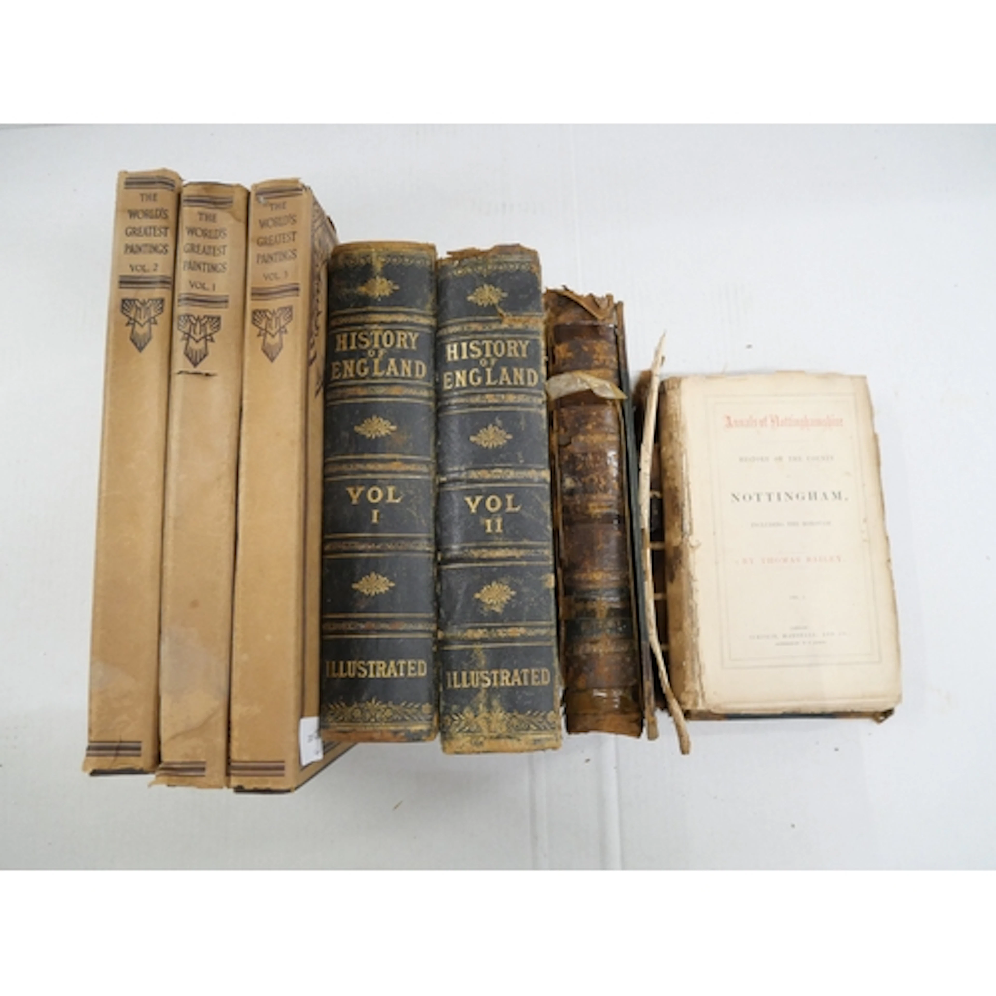 Seven books consisting of three volumes of The World's Great...