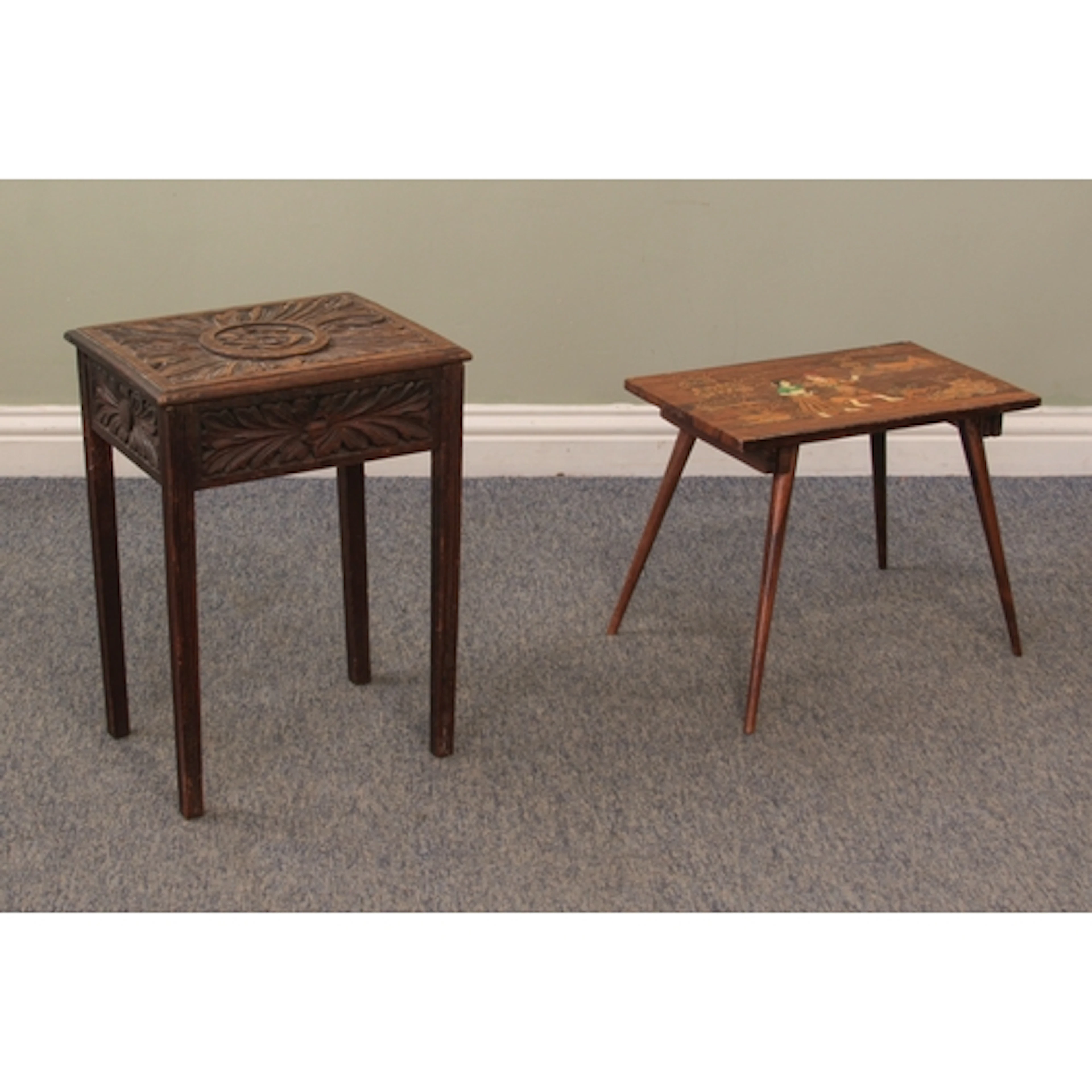 Two pieces of small furniture, comprising - 1. an early 20th...
