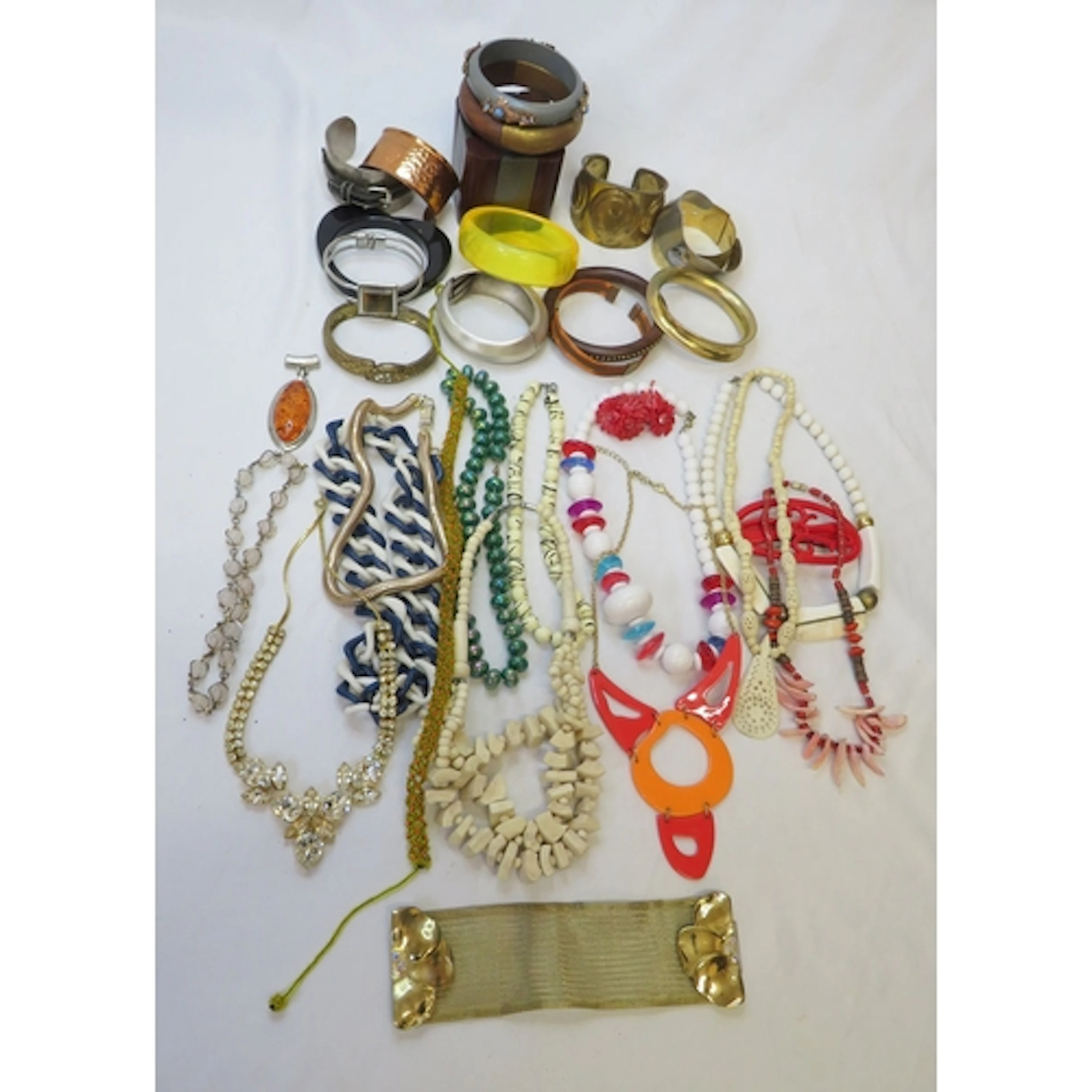 Costume Jewellery mostly vintage incl. statement gold tone m...