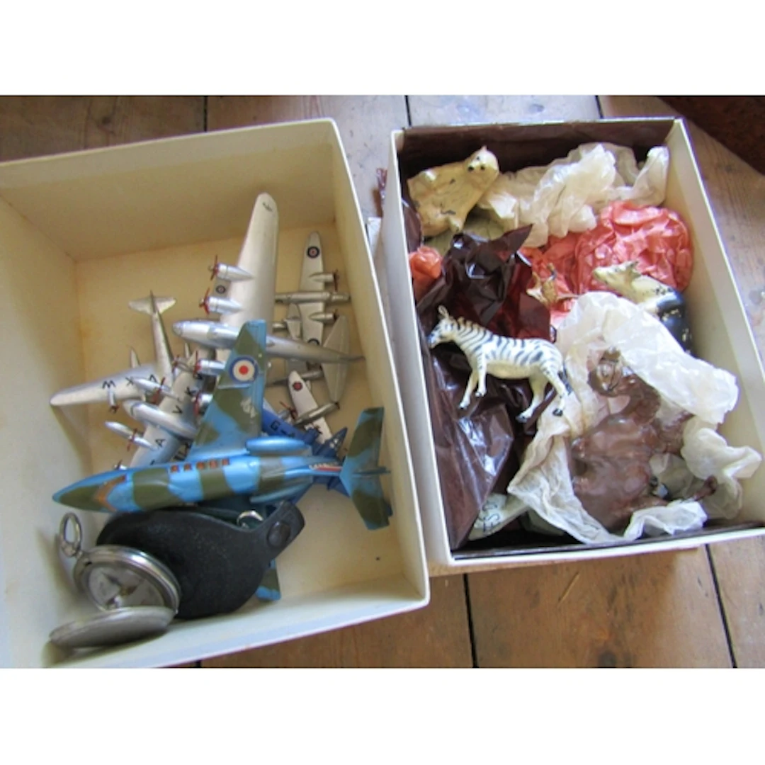 Box of Various Children's Toys and Figures Quantity as Photo...