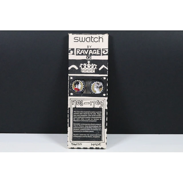 A limited edition Swatch watch designed by Dutch artists Rav...