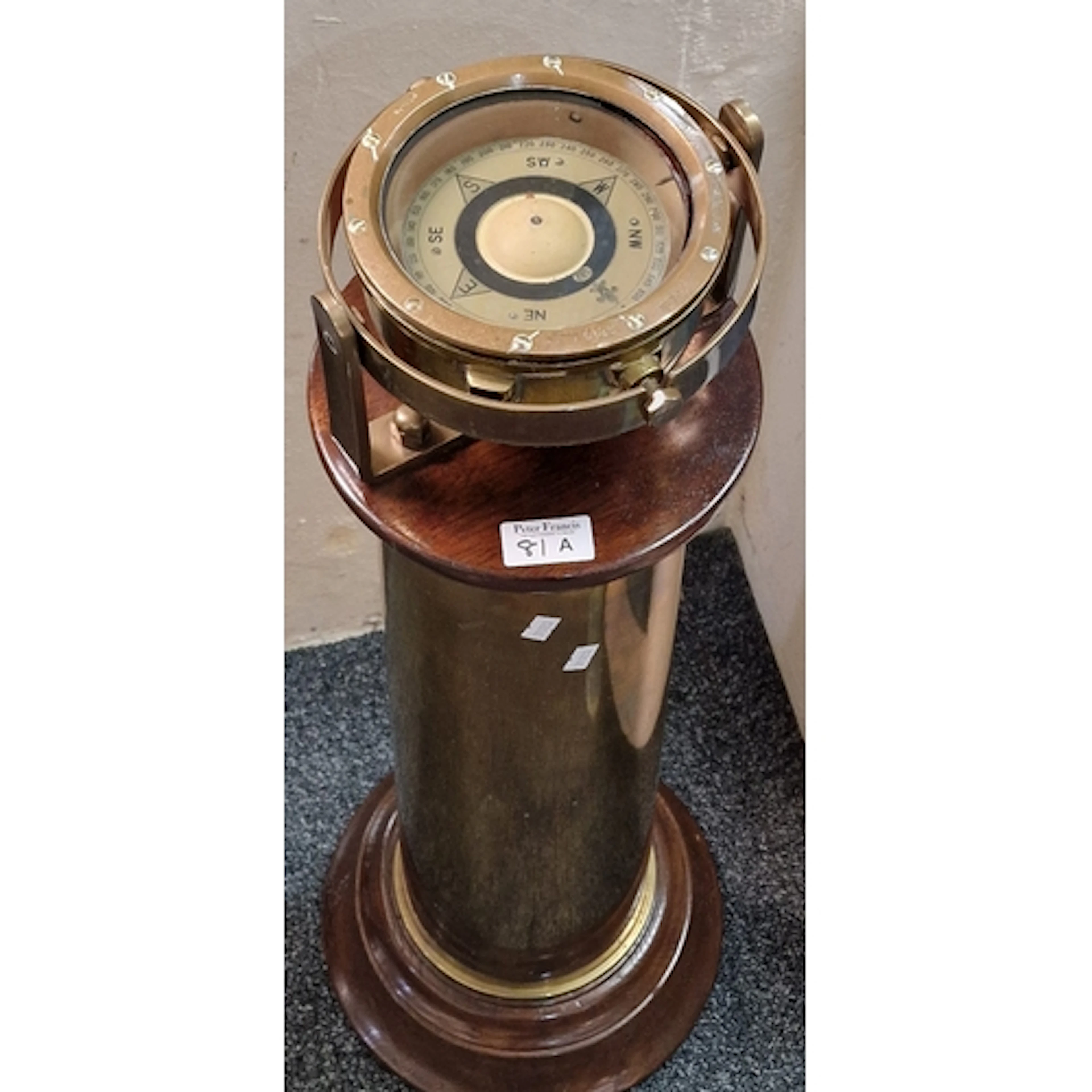 Vintage ship’s binnacle compass, Royal Navy Pattern 0183, mo...