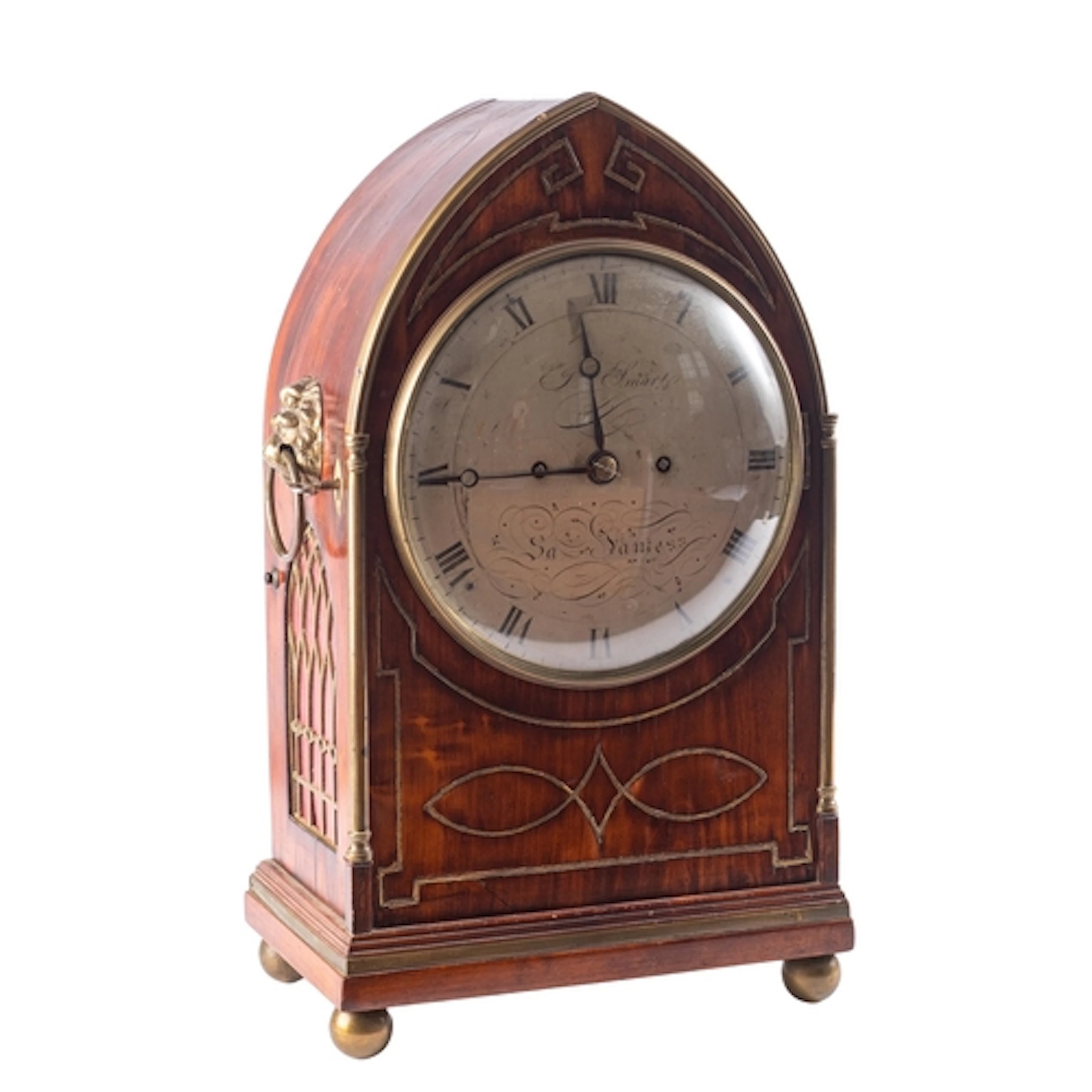 F. Smart, St. James's a Regency Gothic shaped brass-bound ma...