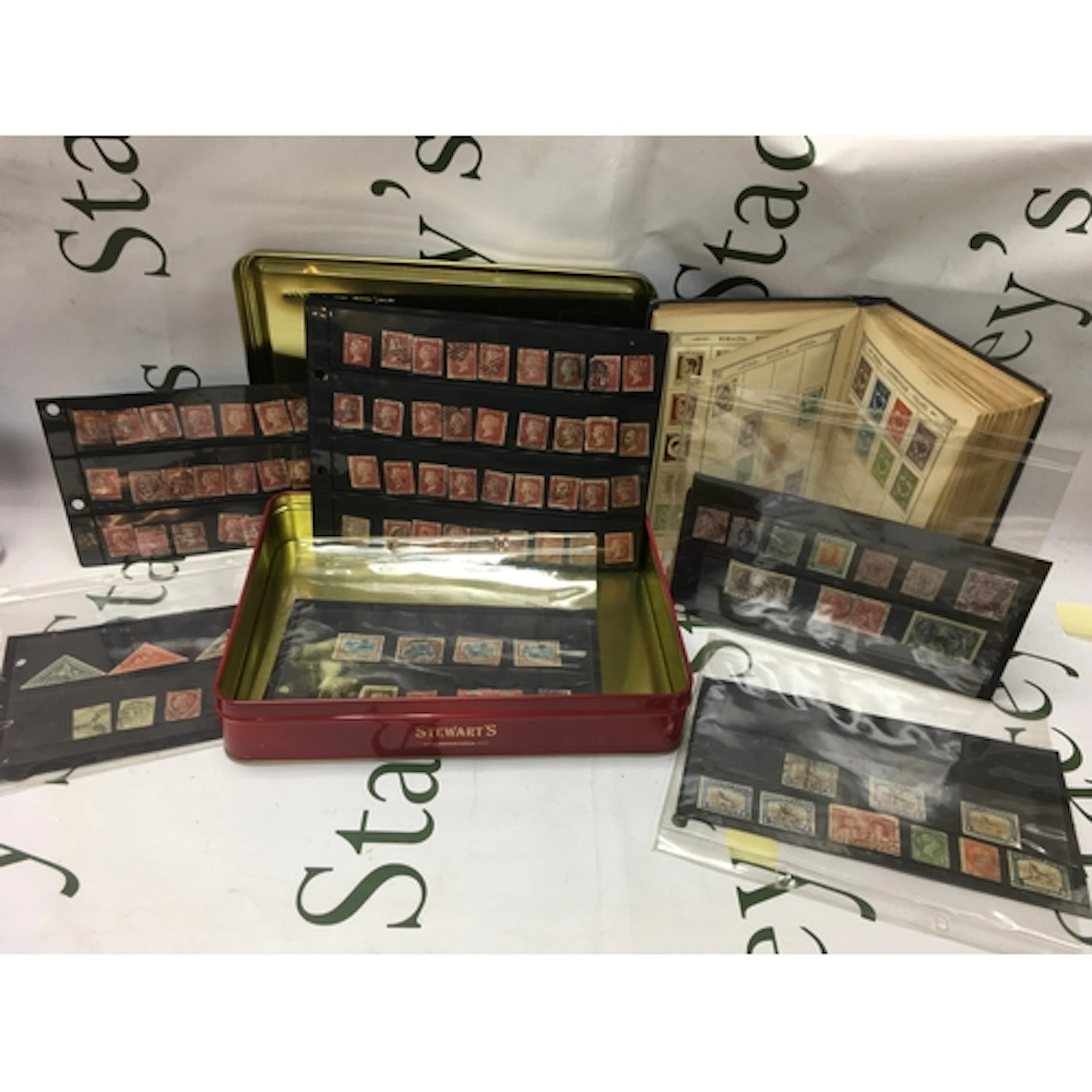 A collection of Victorian stamps, including penny blacks.&nb...