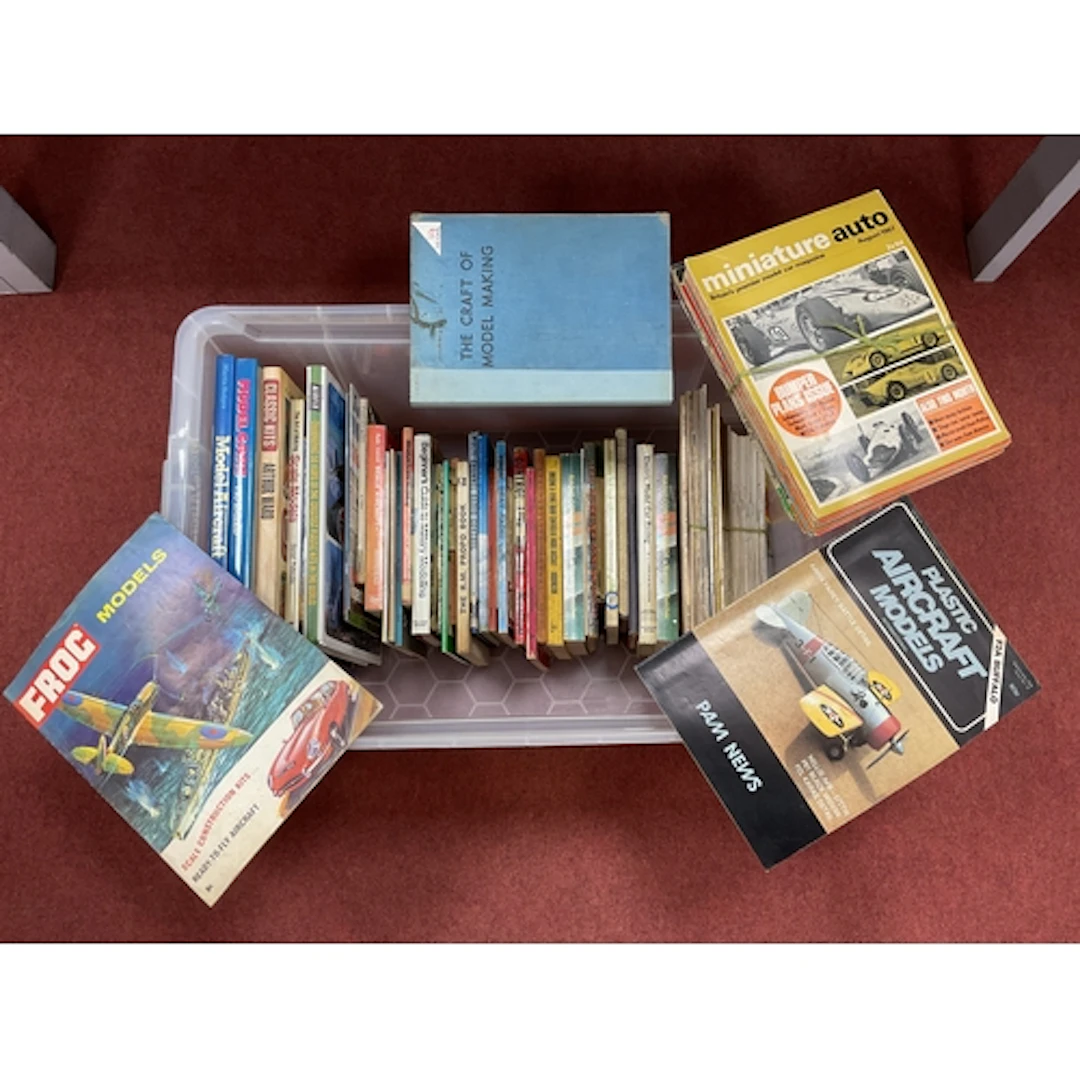 A quantity of books and literature all with a modellers them...