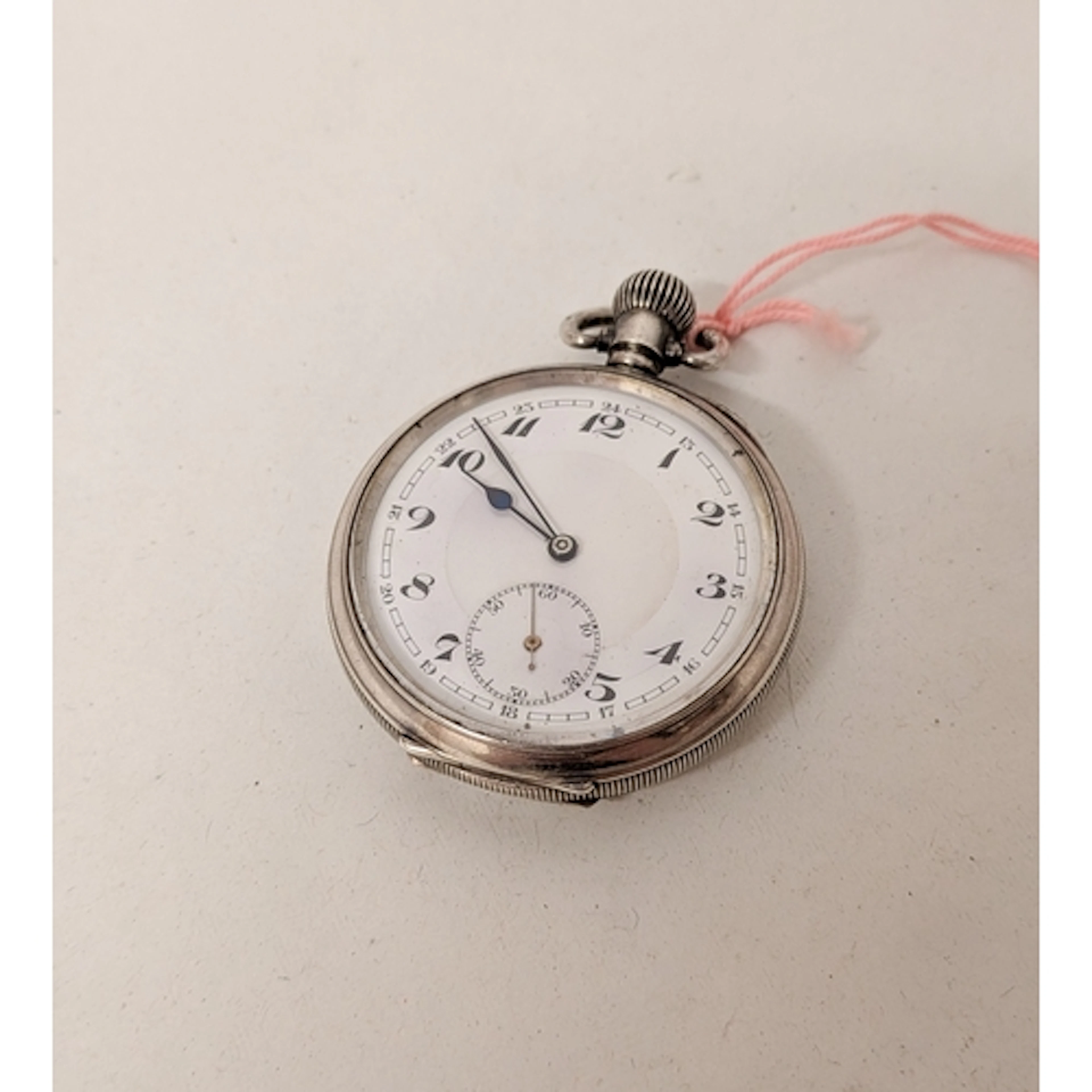 Rolex - a silver pocket watch, movement marked Rolex. Hallma...