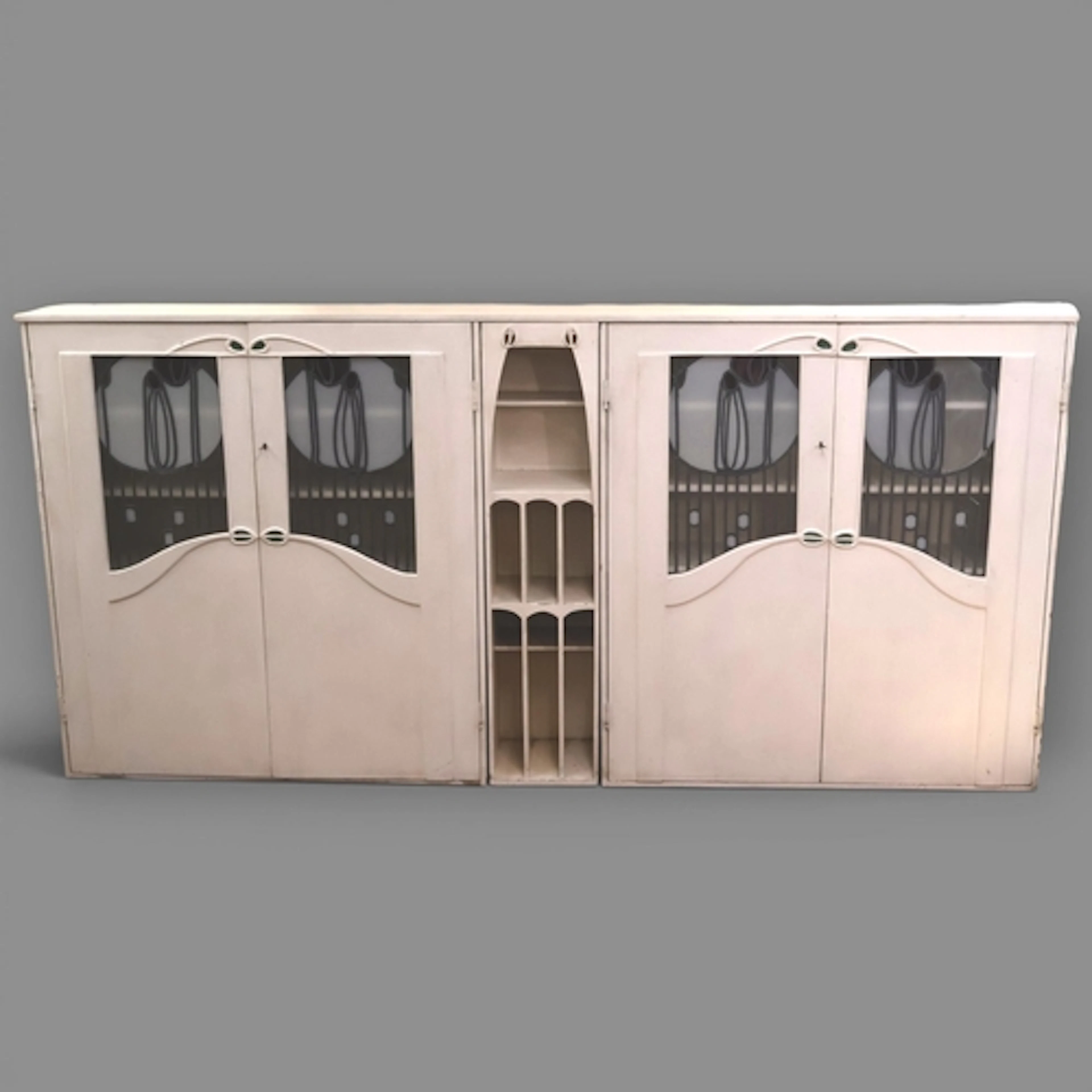 A rare Charles Rennie Mackintosh Glasgow school bookcase cab...