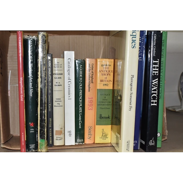 ONE BOX OF ANTIQUE AND COLLECTOR RELATED BOOKS, to include t...