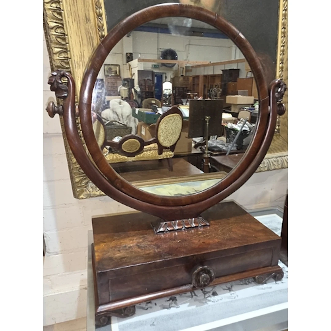 A 19th century free standing mahogany framed dressing table ...
