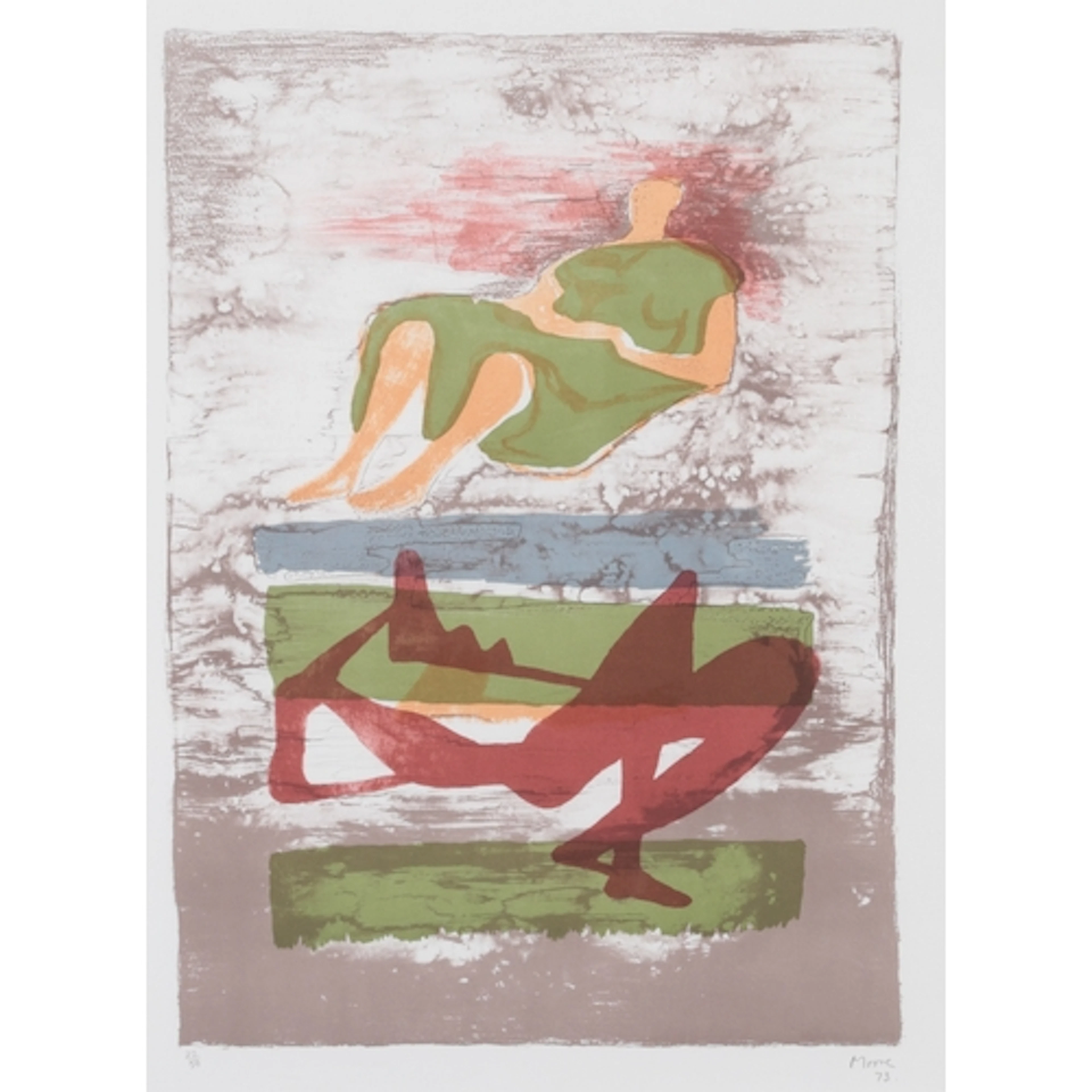 § Henry Moore OM CH FBA (1898-1986) 'Two Reclining Figures ...